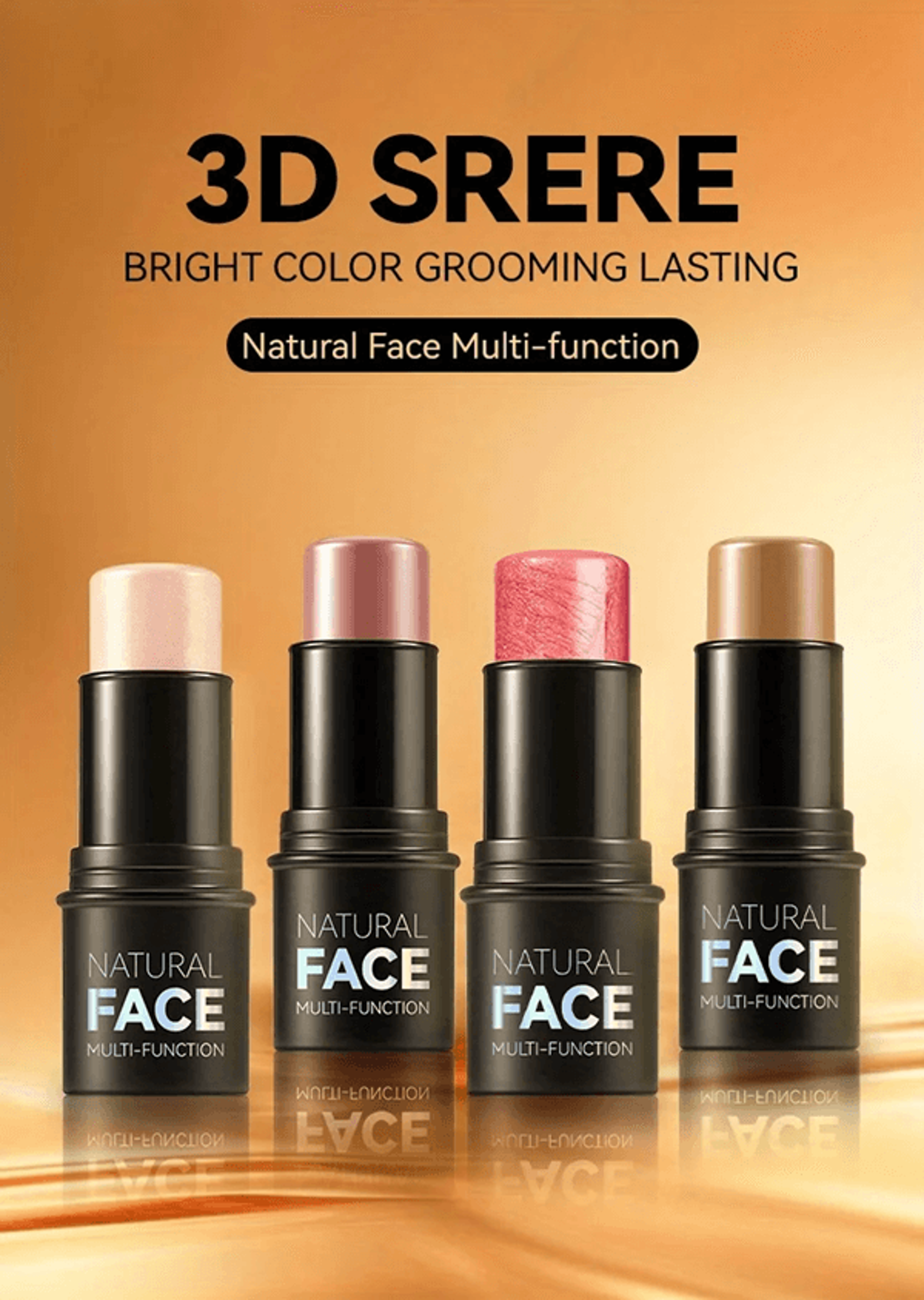 cream contour stick set with bronzer blush and highlighter