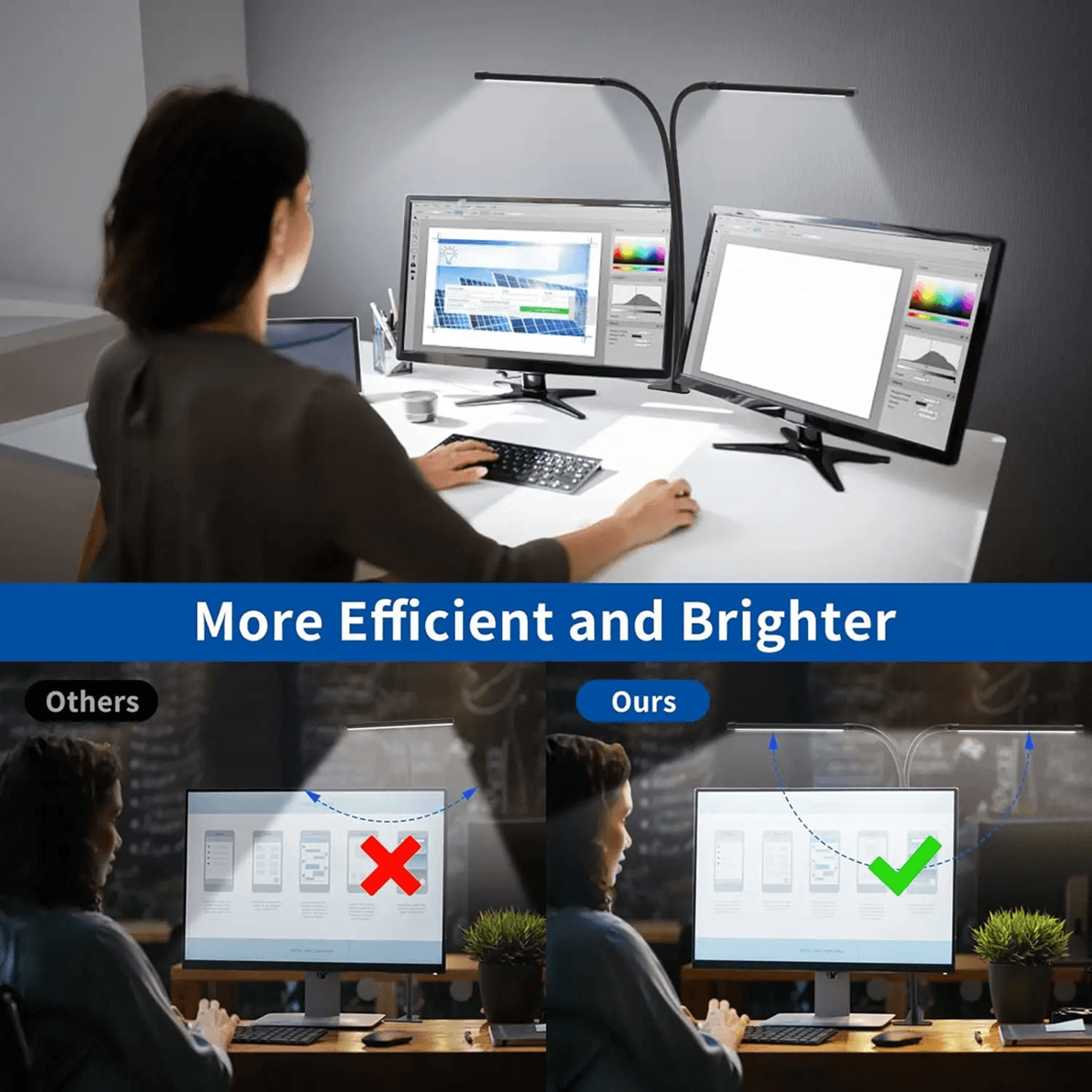 clip on led desk lamp with timer and adjustable brightness