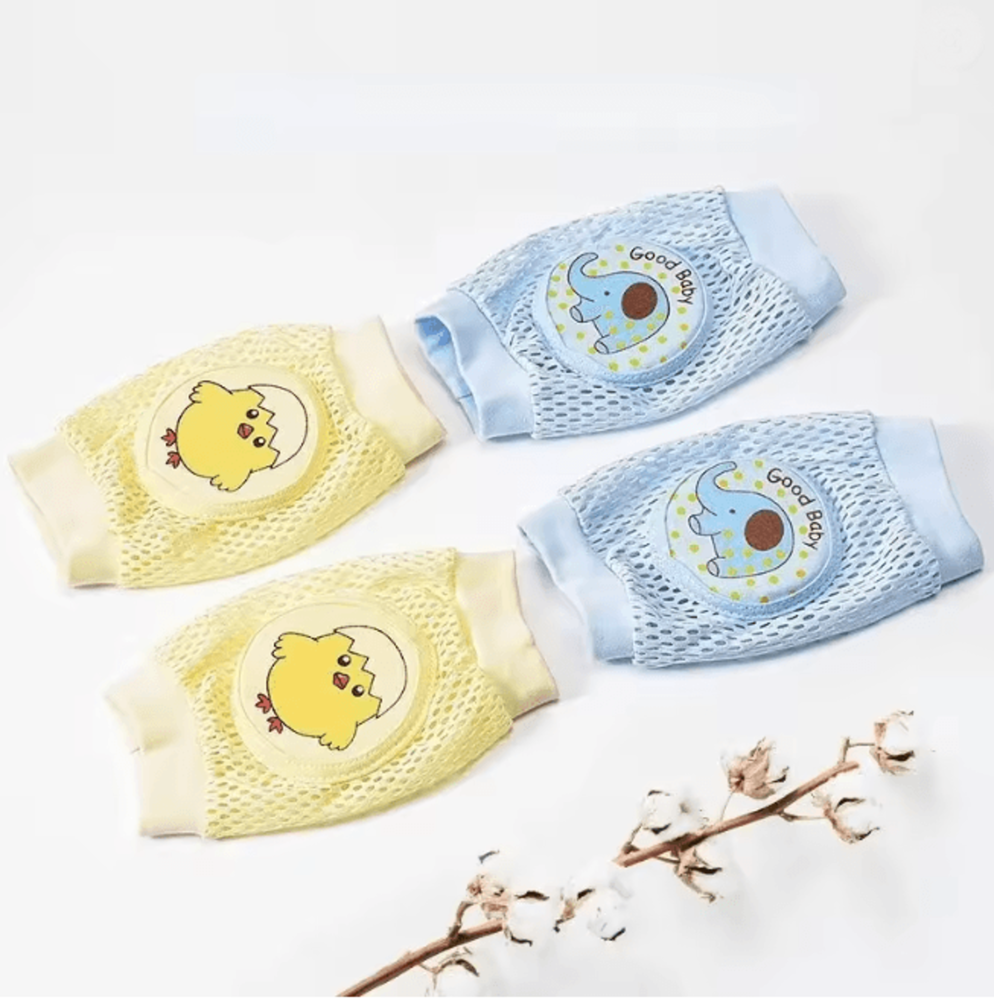 CrawlGuard Baby Knee Pads 2 Pack Breathable Toddler Knee Protectors 6