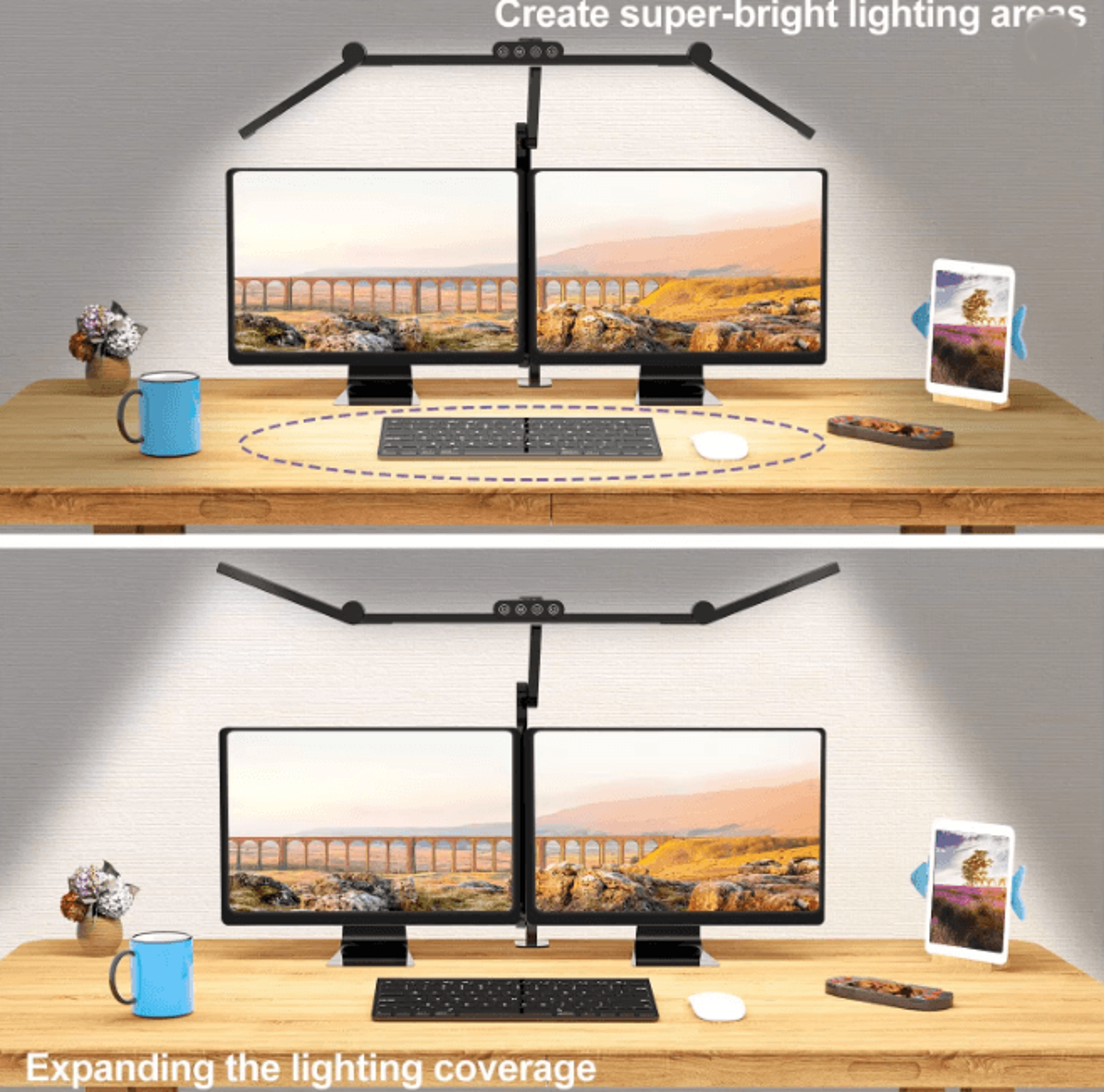 24W LED Desk Lamp With Clamp Auto Dimming Architect Light 3