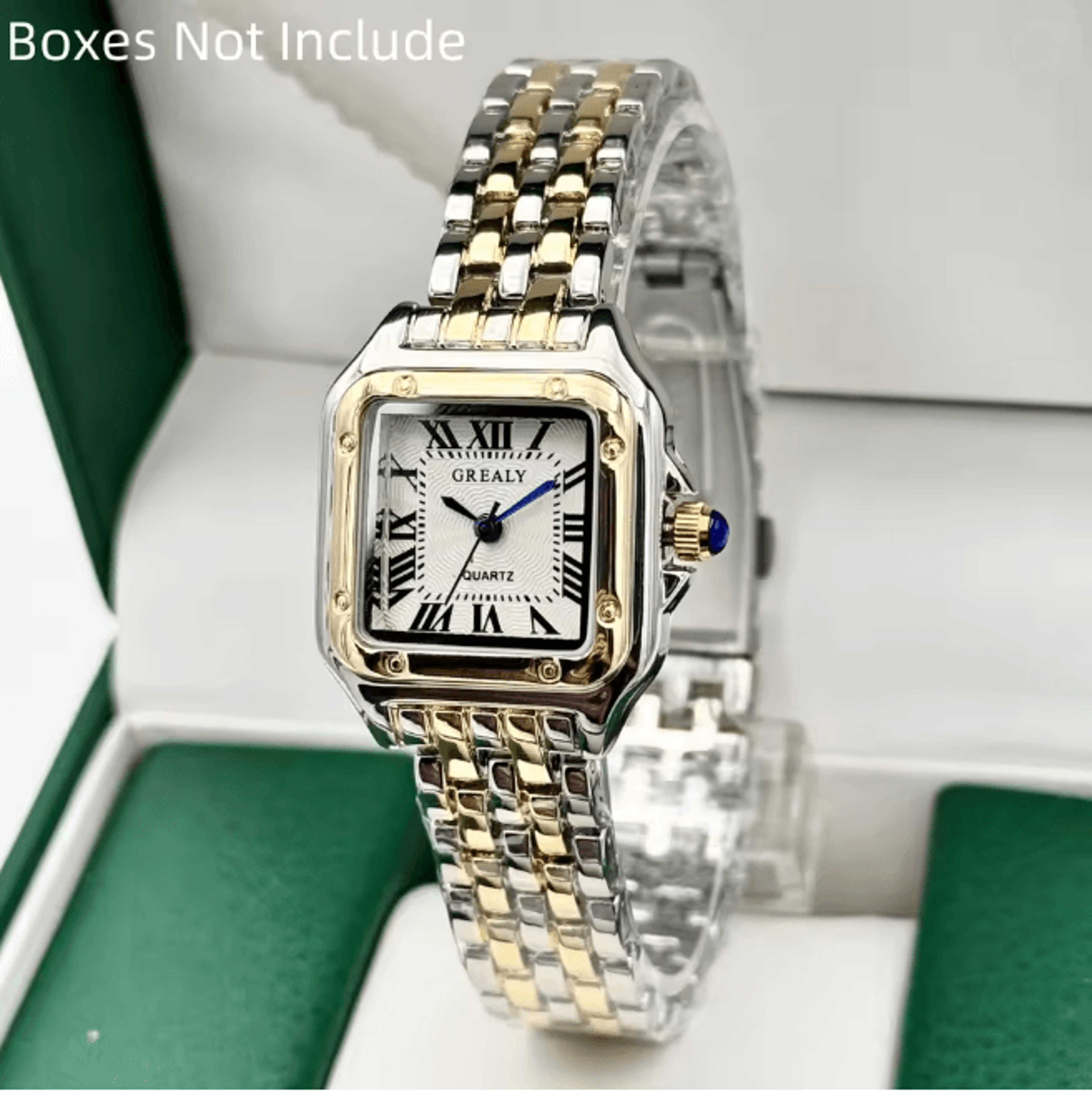 elegance gold stainless steel women watch luxury quartz bracelet