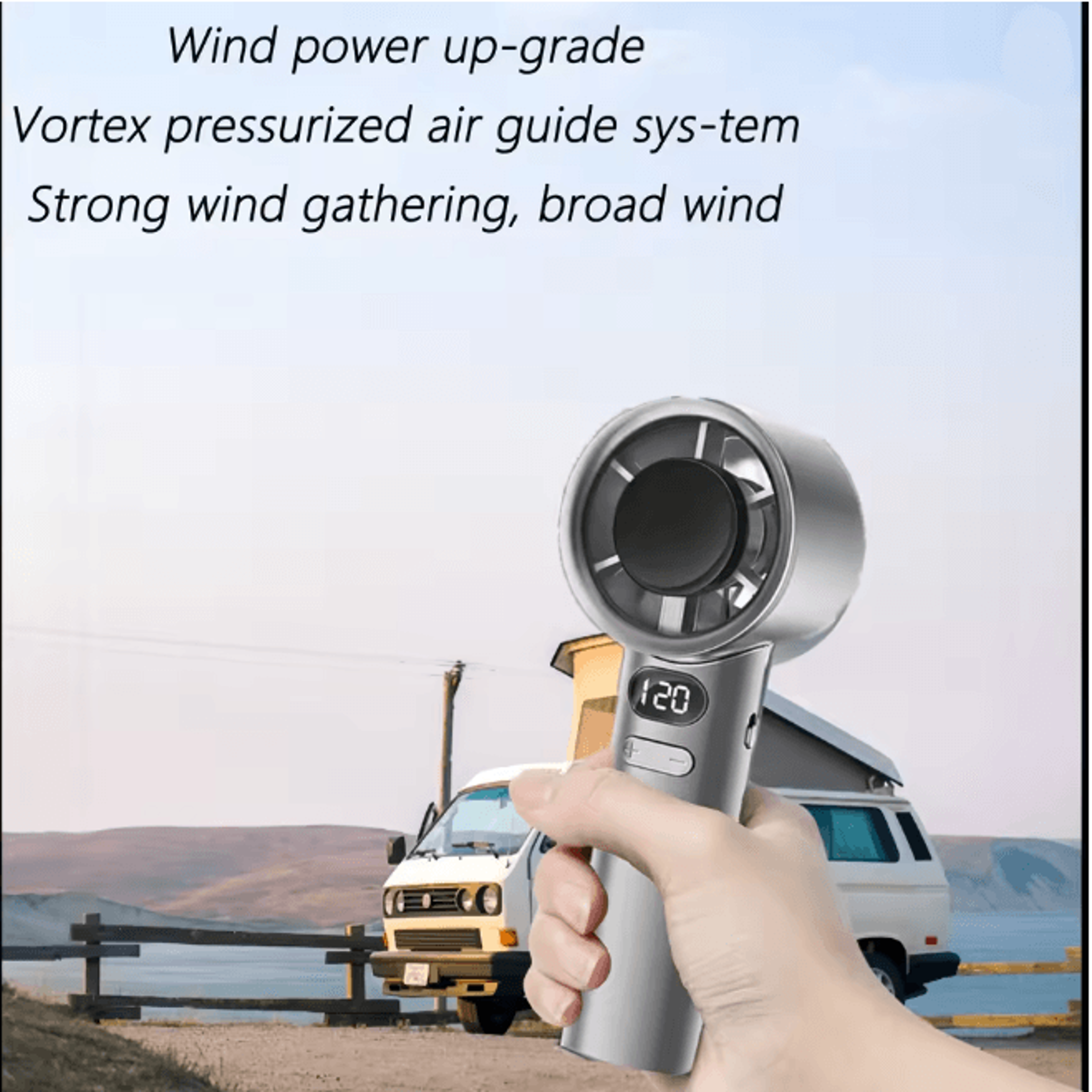 ArcticFlow Portable Cooling Fan With Digital Display And Ice Cooling Tech 1