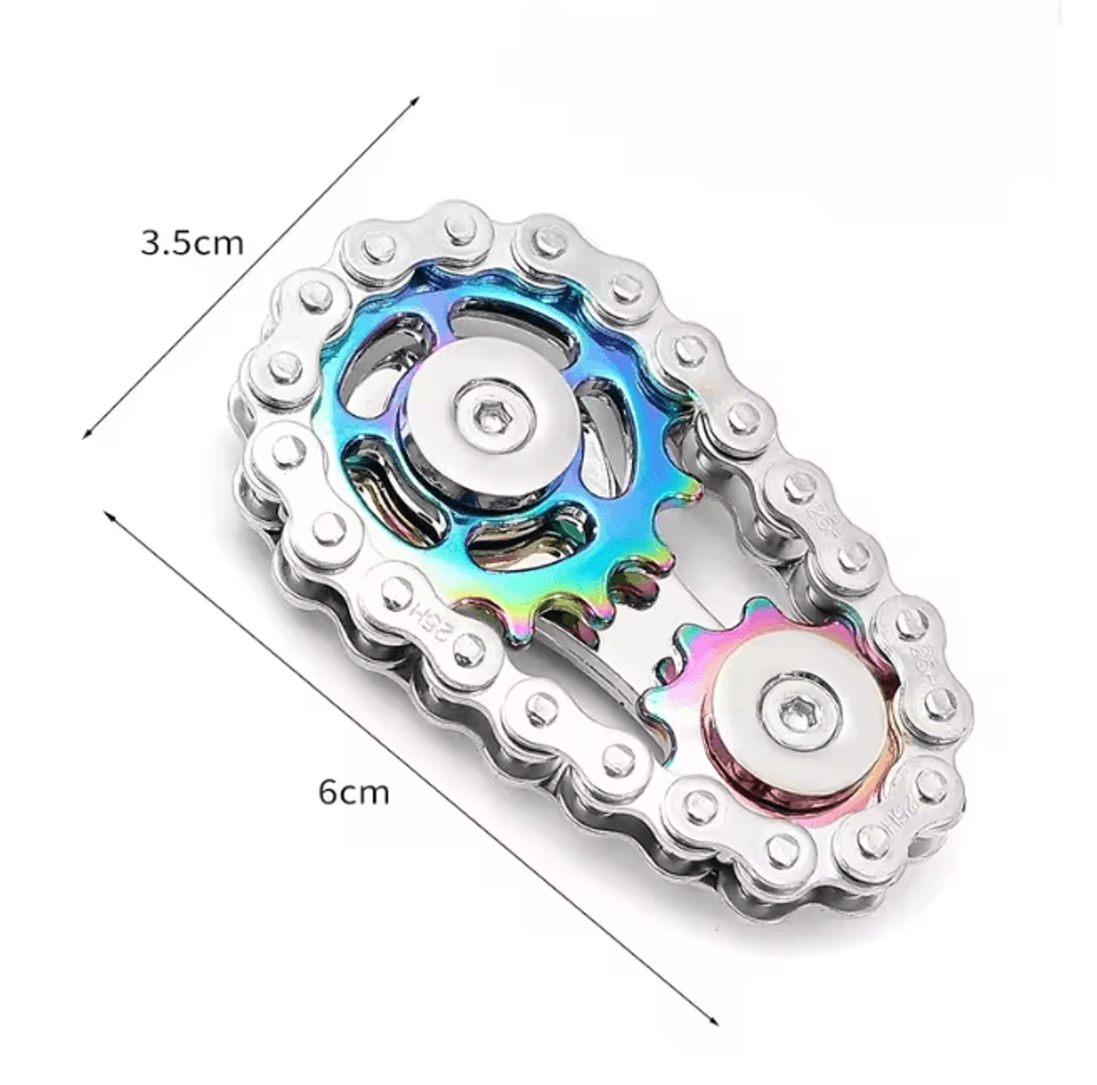 Metal Fidget Spinner Desk Toy With Gear Design For Stress Relief 5