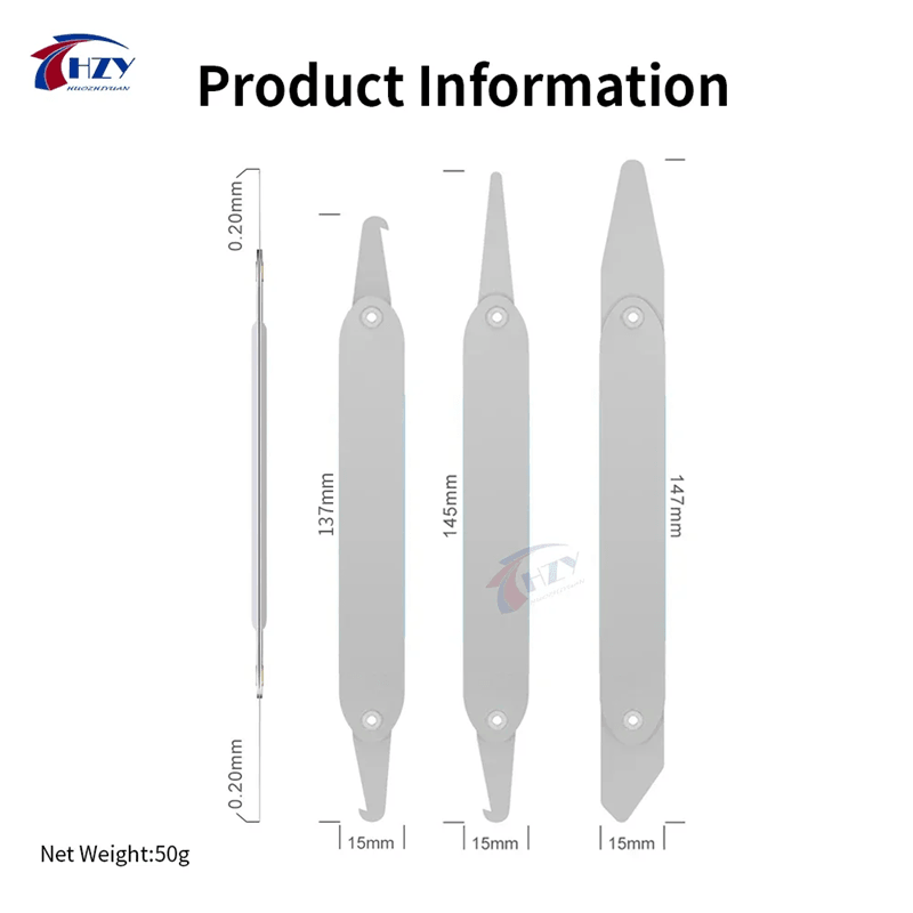 HZY Precision CPU Prying Knife Set Metal Pry Opening Tool Kit 4