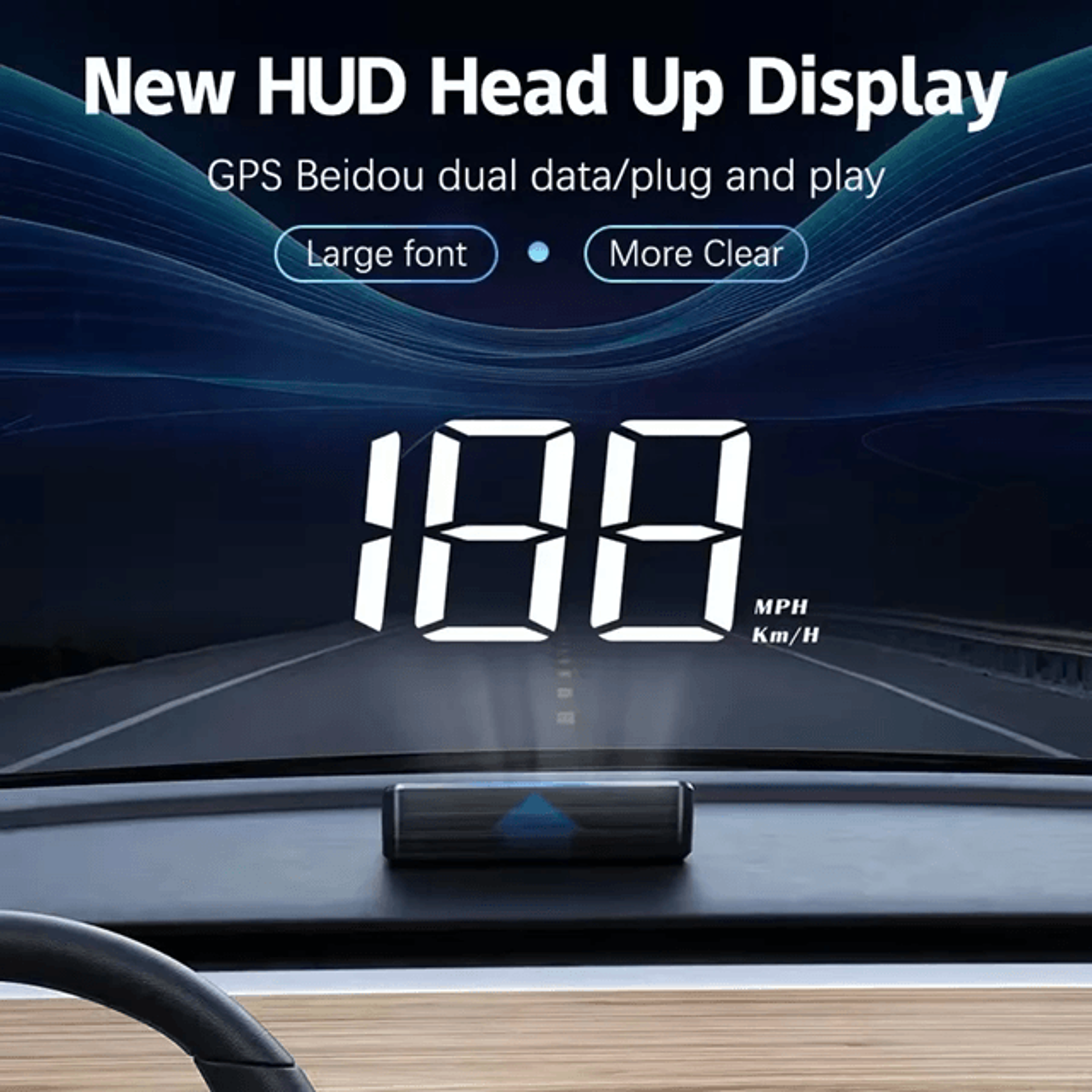 ClearDrive GPS HUD Speedometer Windshield Display 0