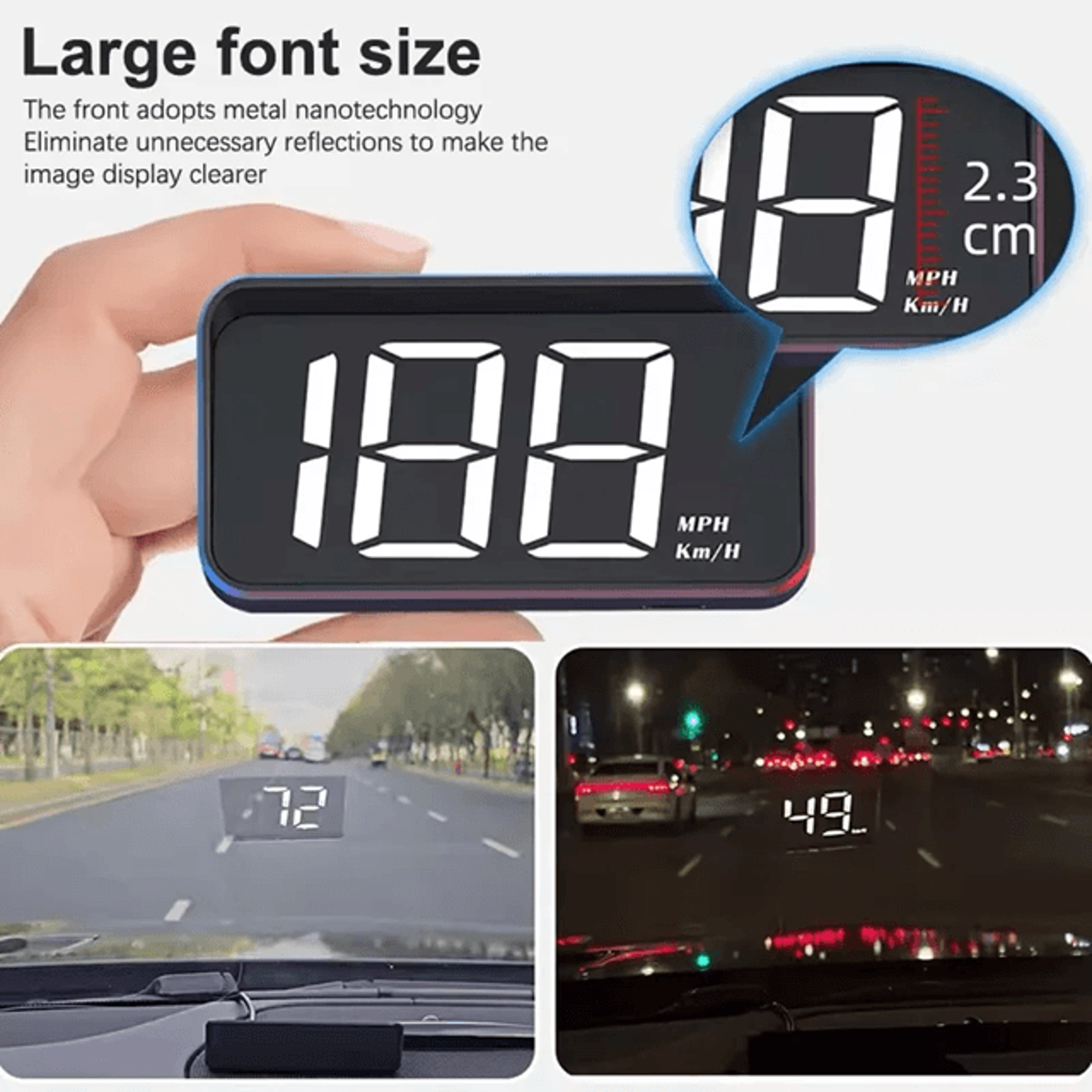 ClearDrive GPS HUD Speedometer Windshield Display 1