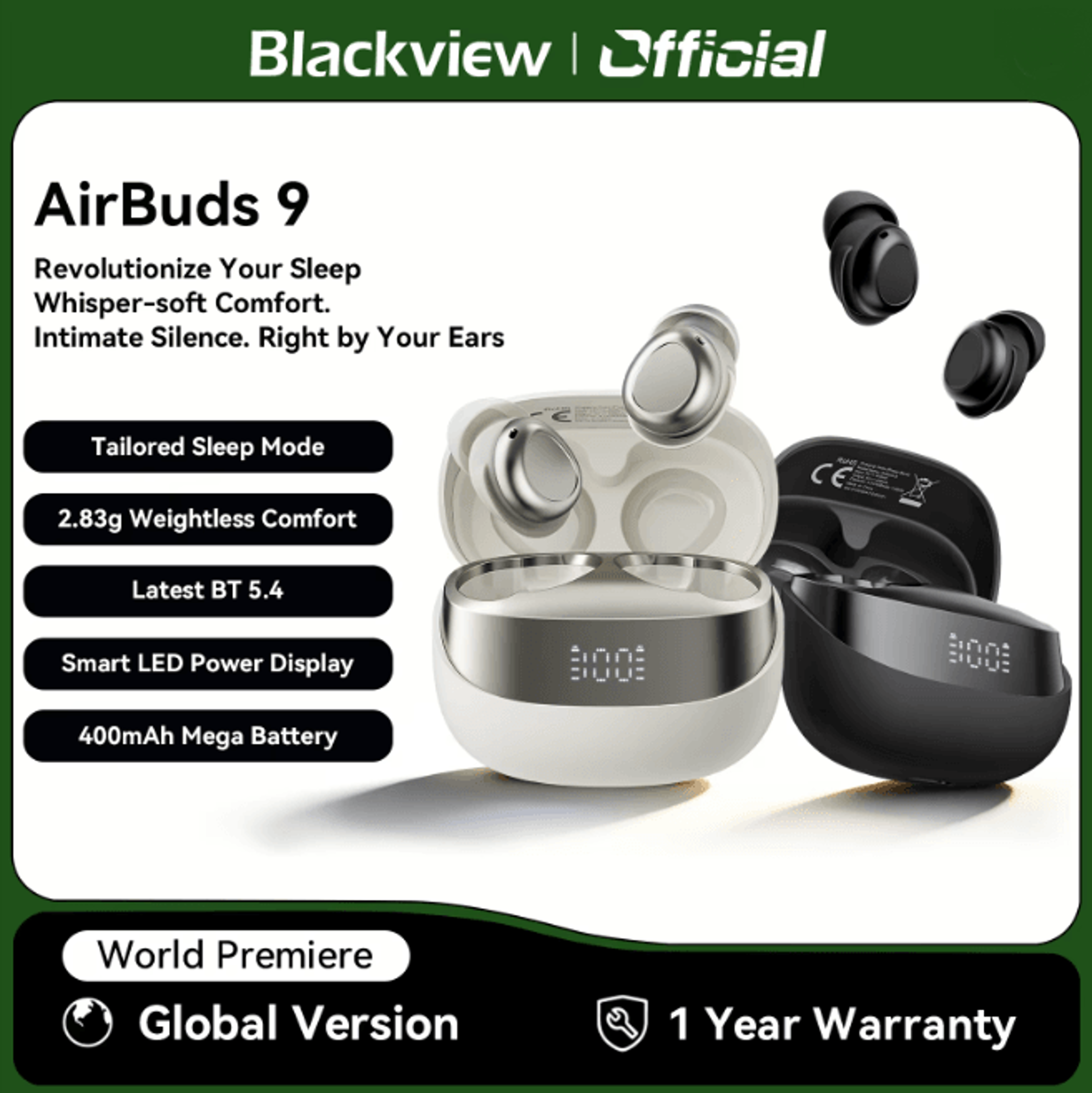 blackview airbuds 9 wireless bluetooth earbuds touch control headphones
