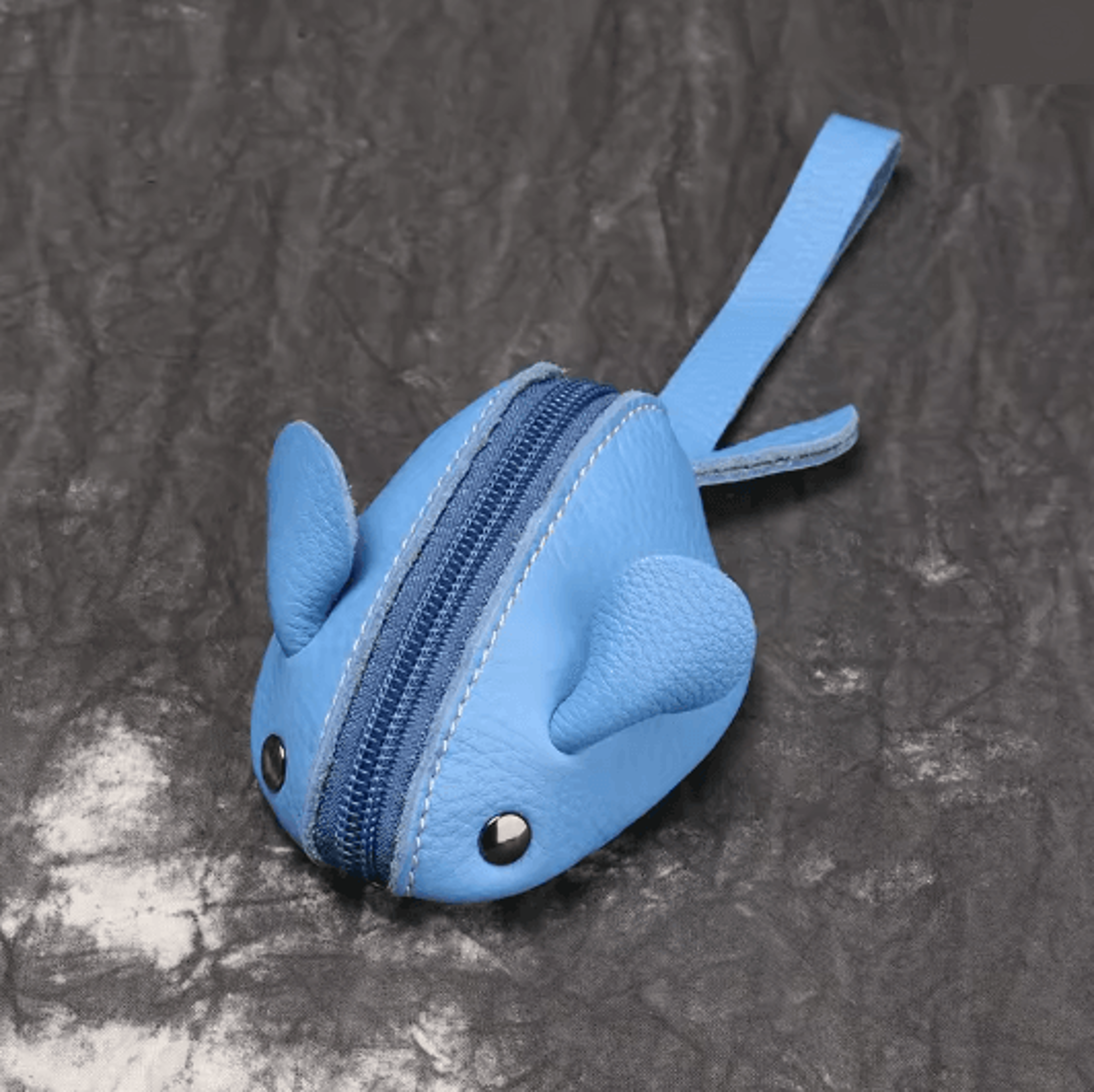 Cute Mouse Leather Coin Purse Mini Zipper Wallet And Key Holder 4