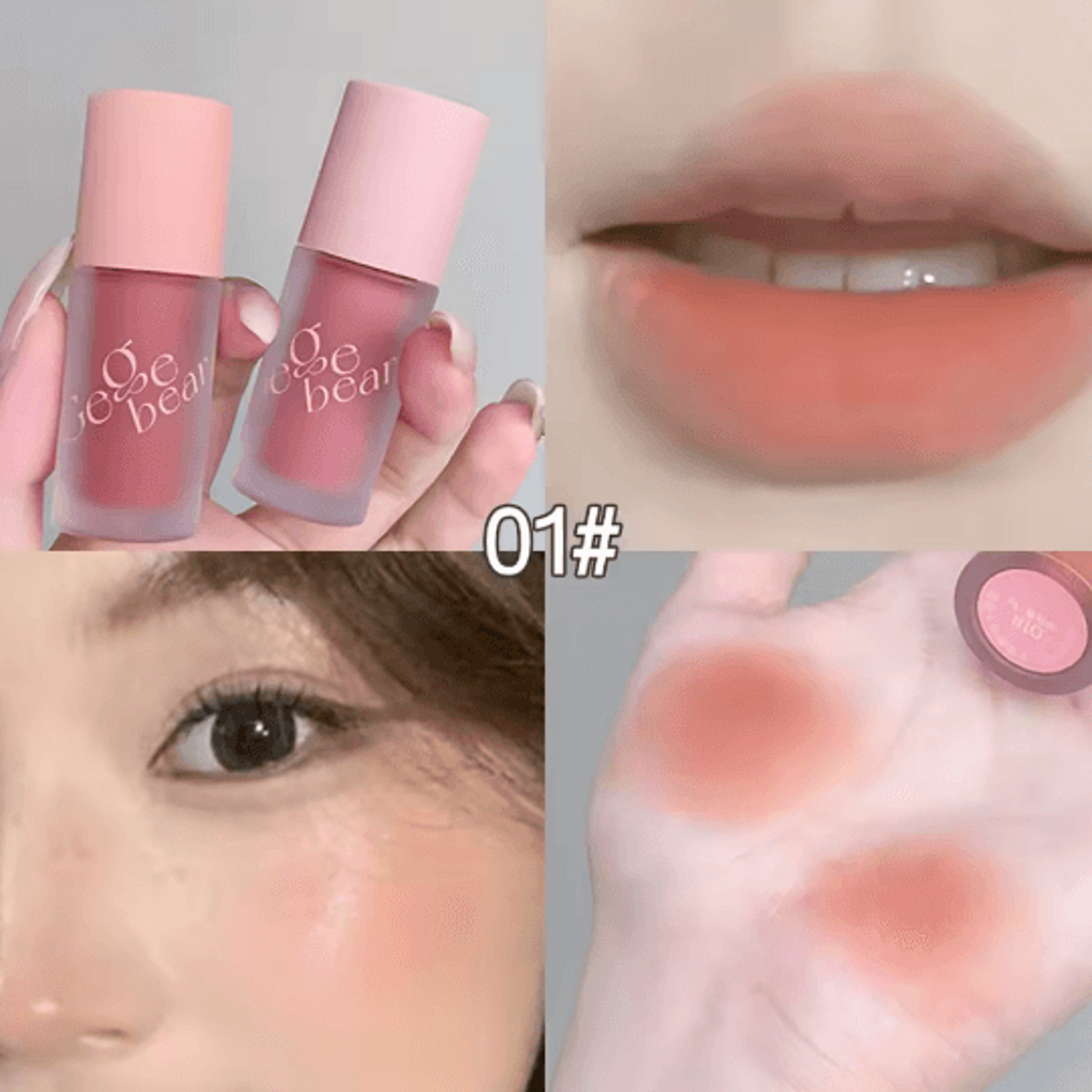 Gege Bear Multi Use Cream Blush And Velvet Matte Lip Glaze 3