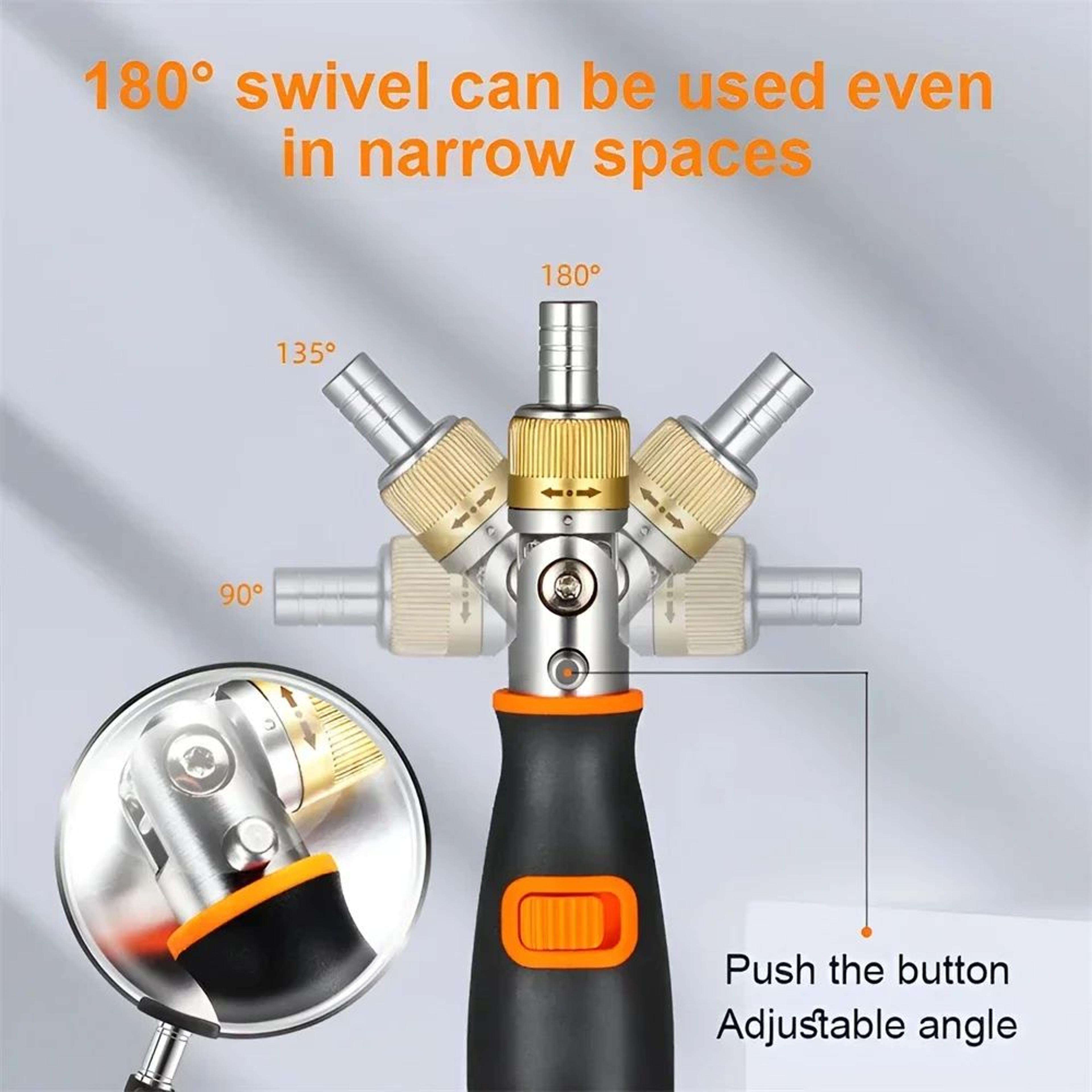 10 In 1 Multi Angle Ratchet Screwdriver Adjustable Angle Repair Tool Set 4