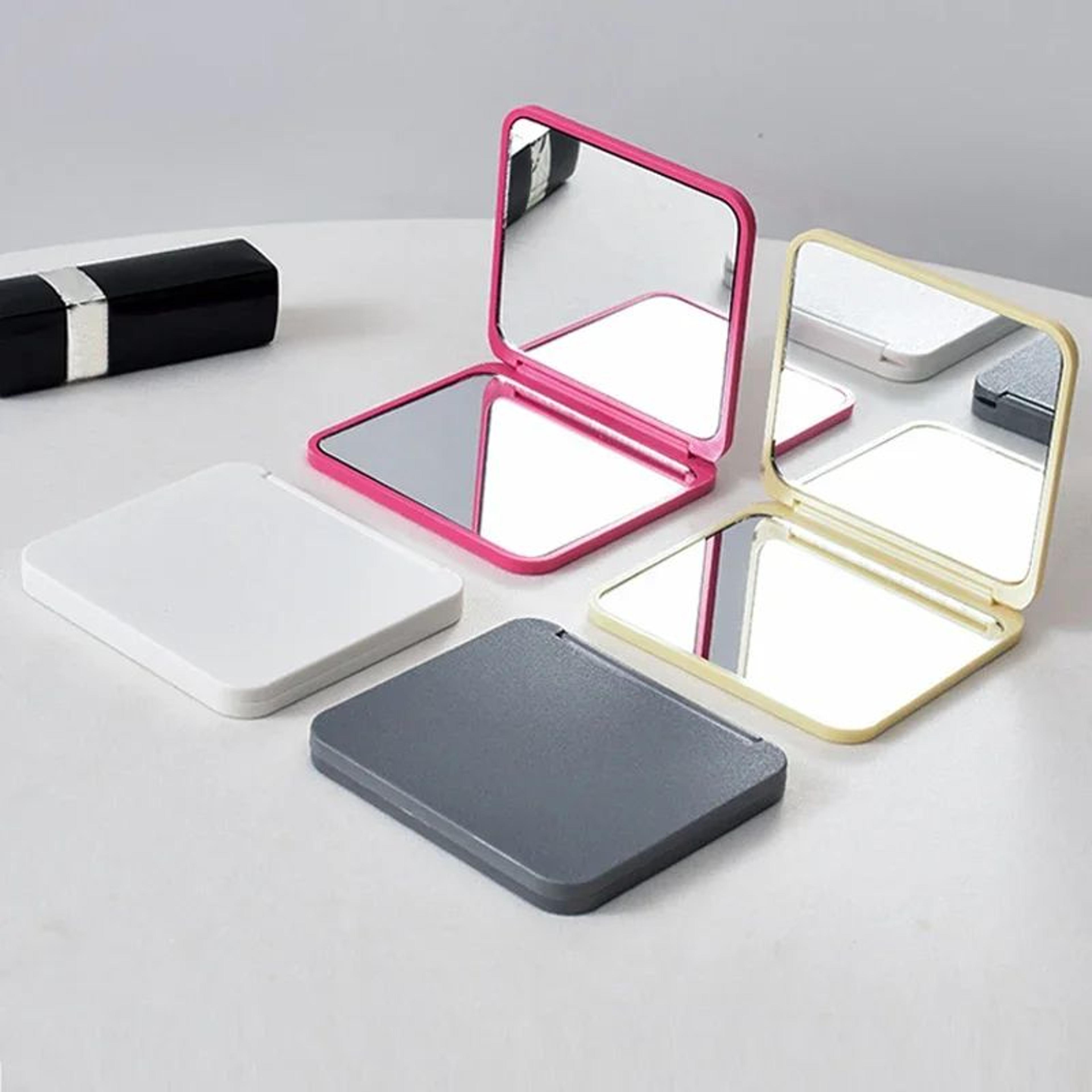 2-face makeup mirror square portable cute girl's gift hand mini mirror pocket double-sided makeup mirror compact multipl