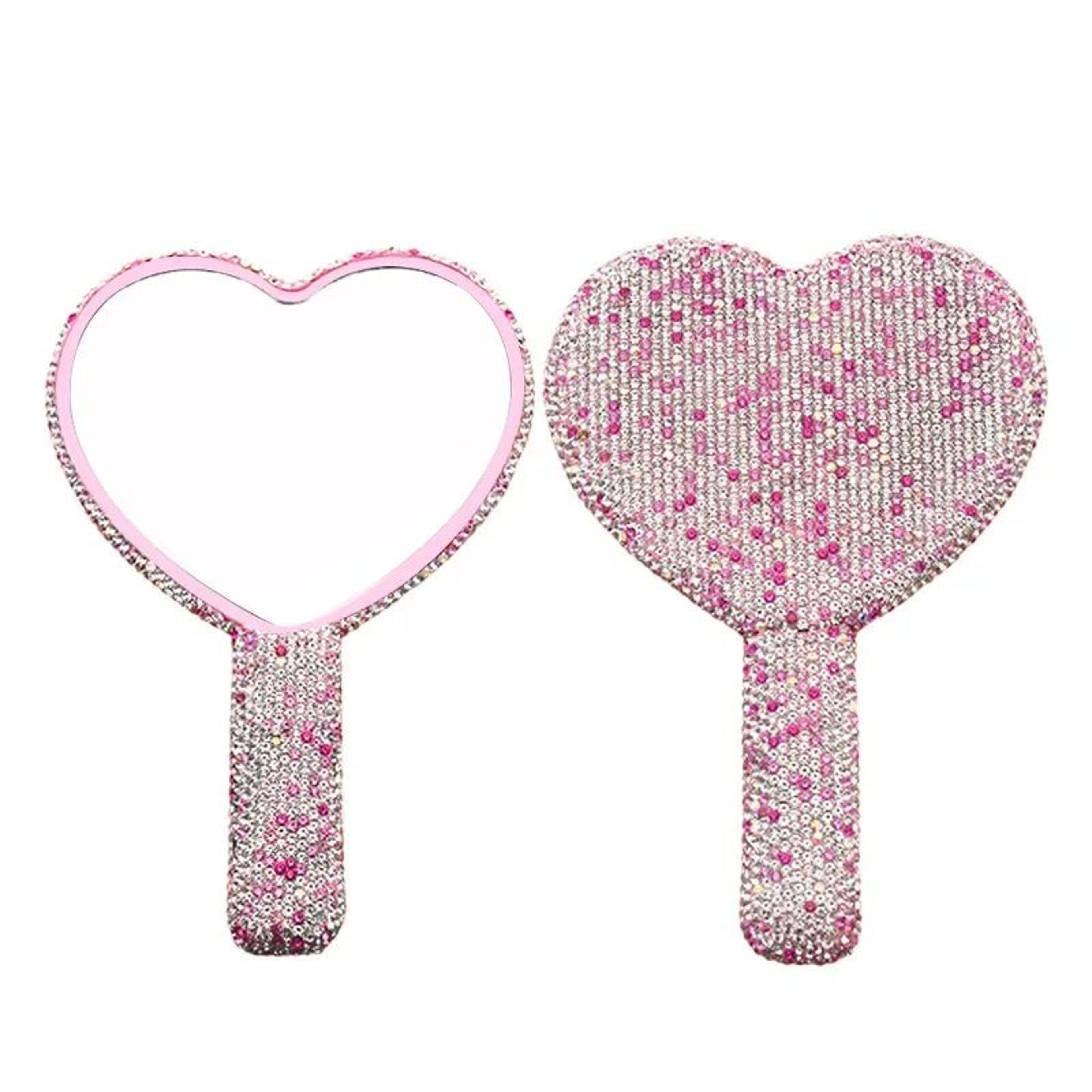 Diamond Handle Handheld Makeup Mirror Luxury Beauty Vanity Mirror For Salon And Travel 6