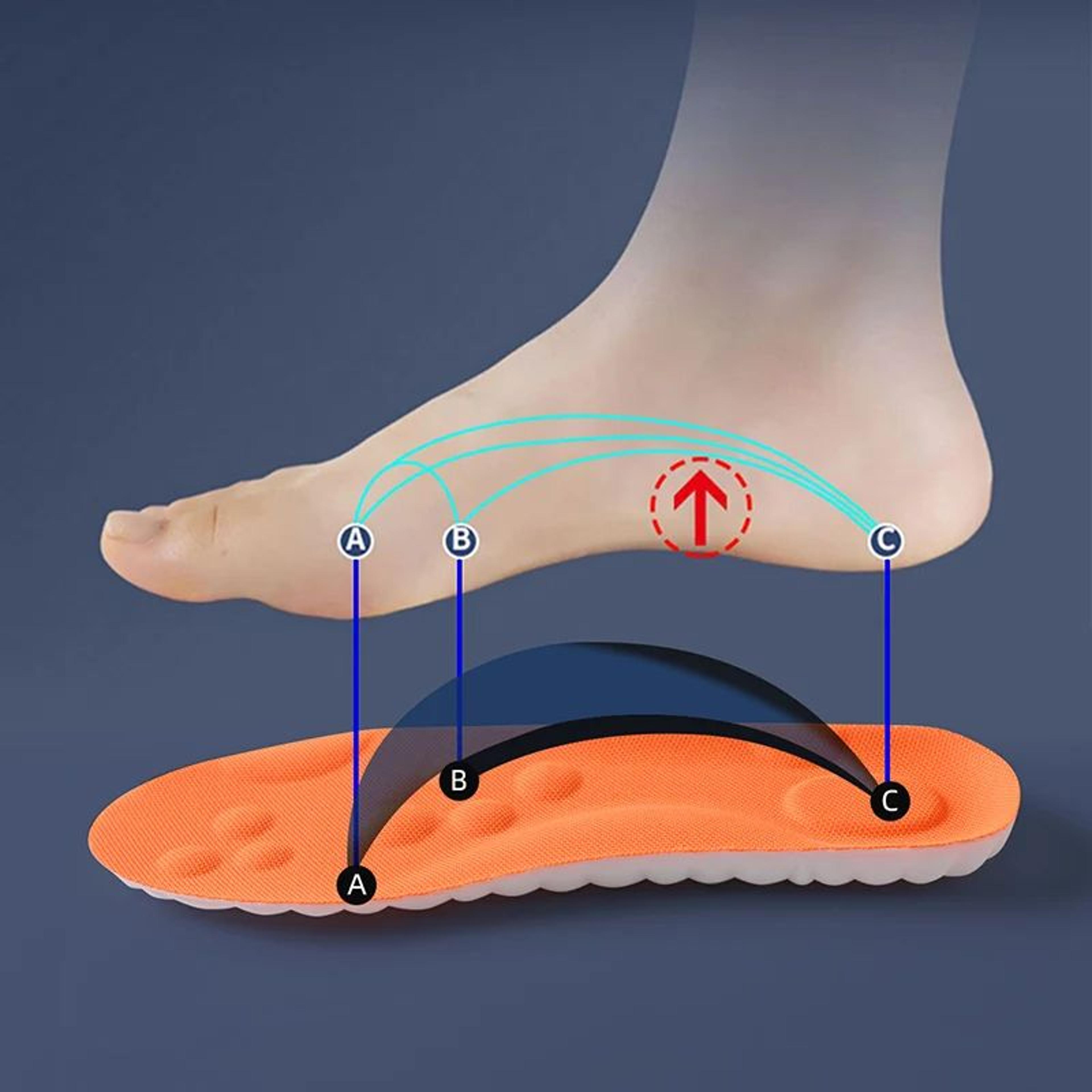 Latex Arch Support Sport Insoles Breathable Shock Absorbing Shoe Inserts 2