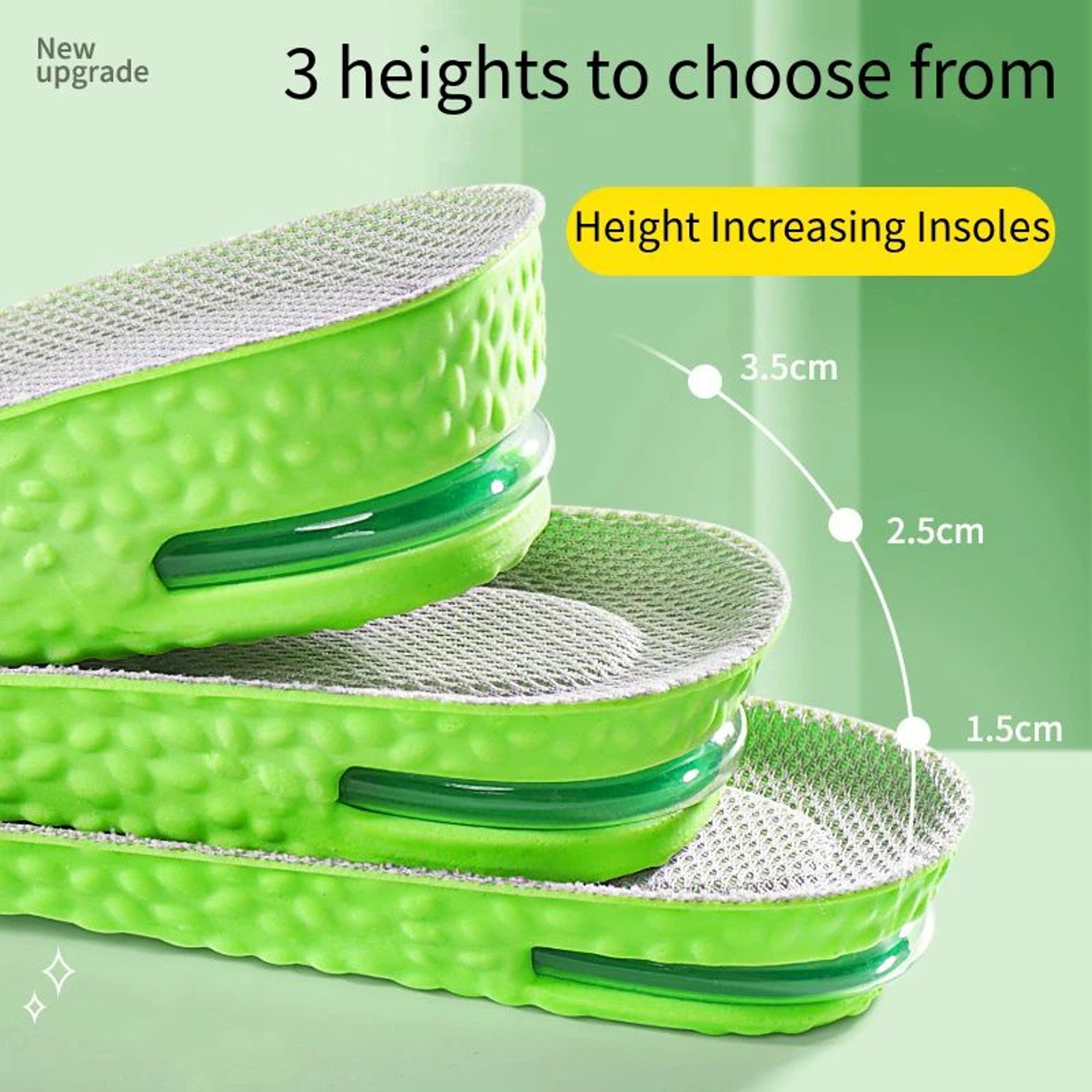 High Rise Air Cushion Height Increase Insoles Breathable Shock Absorbing Shoe Inserts 1