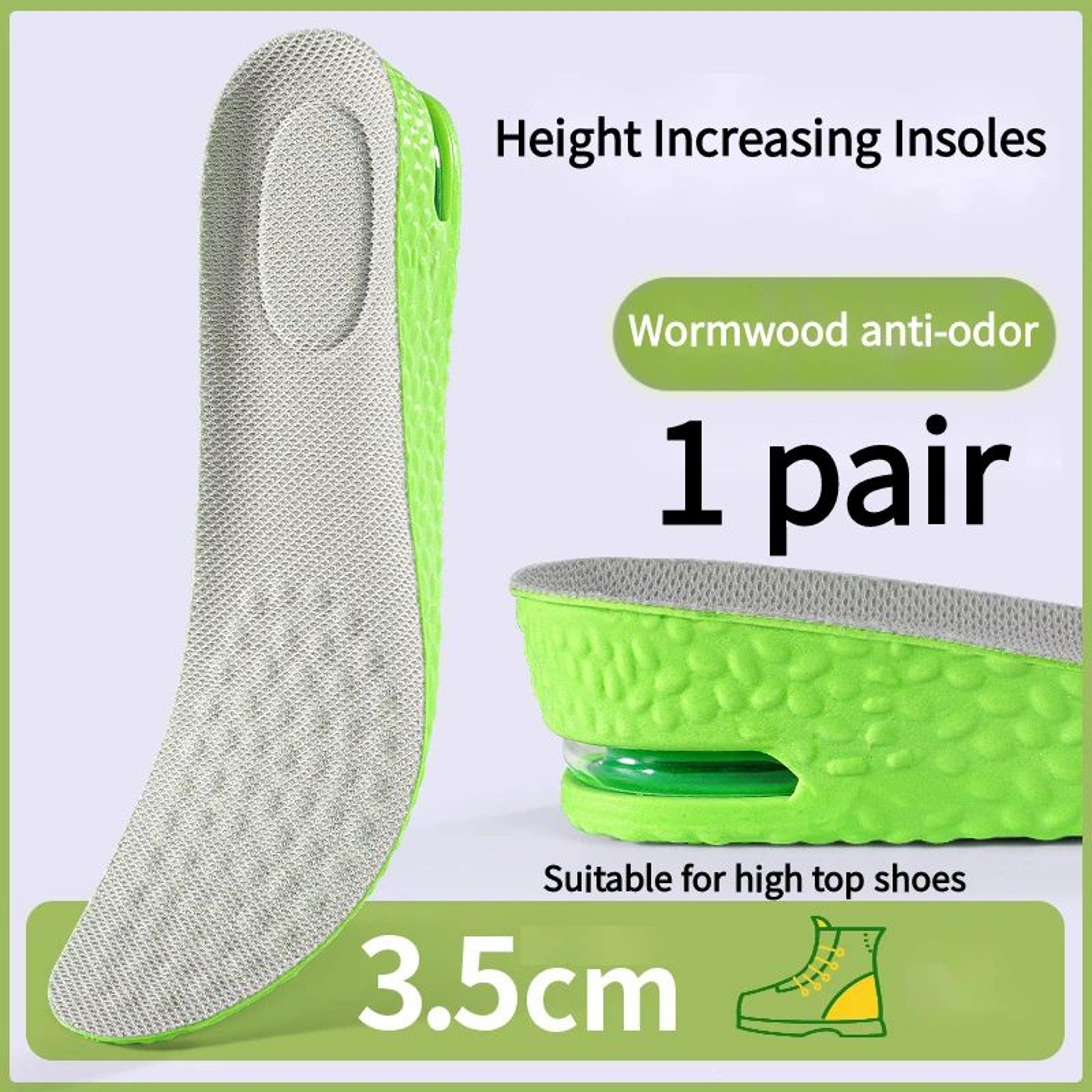 High Rise Air Cushion Height Increase Insoles Breathable Shock Absorbing Shoe Inserts 8