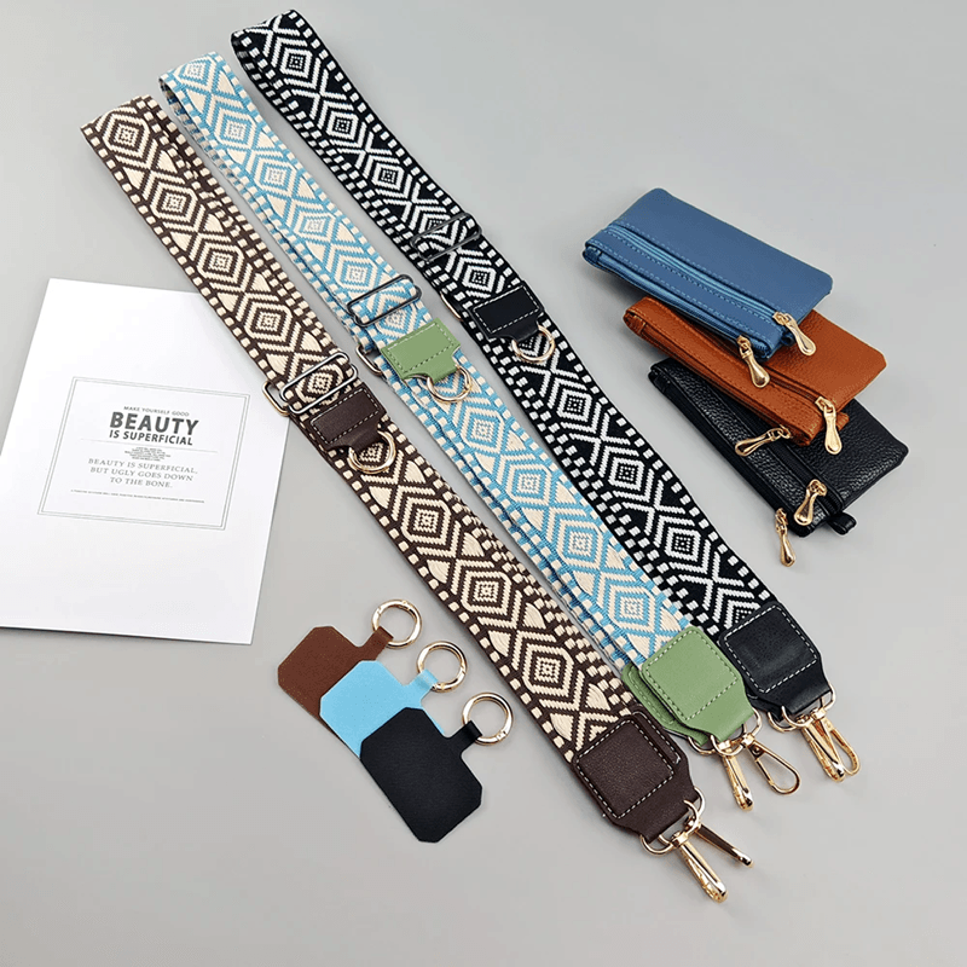 crossbody phone lanyard wallet strap adjustable phone strap with coin pouch