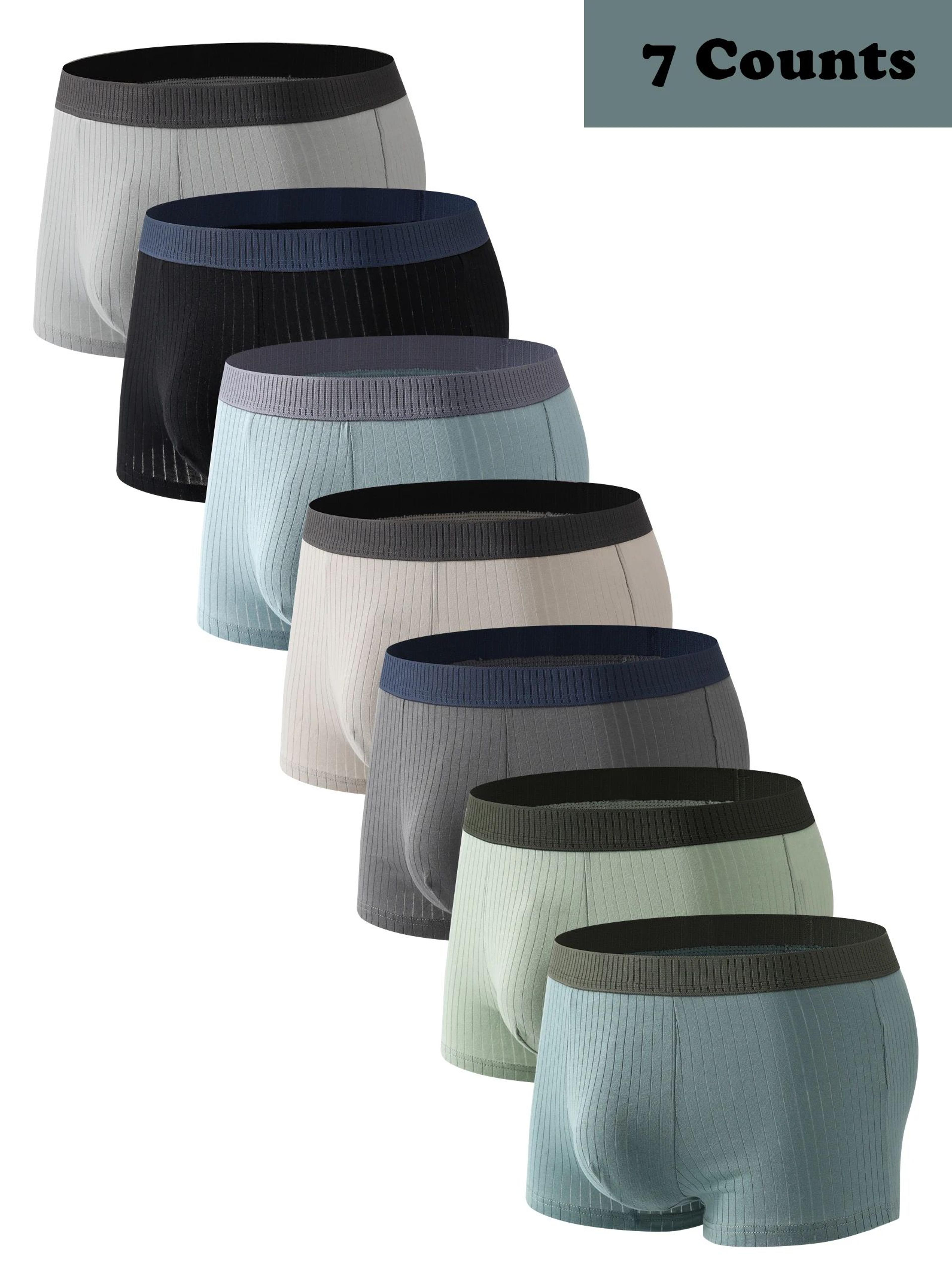 mens cotton boxer shorts soft breathable underwear 7 pack
