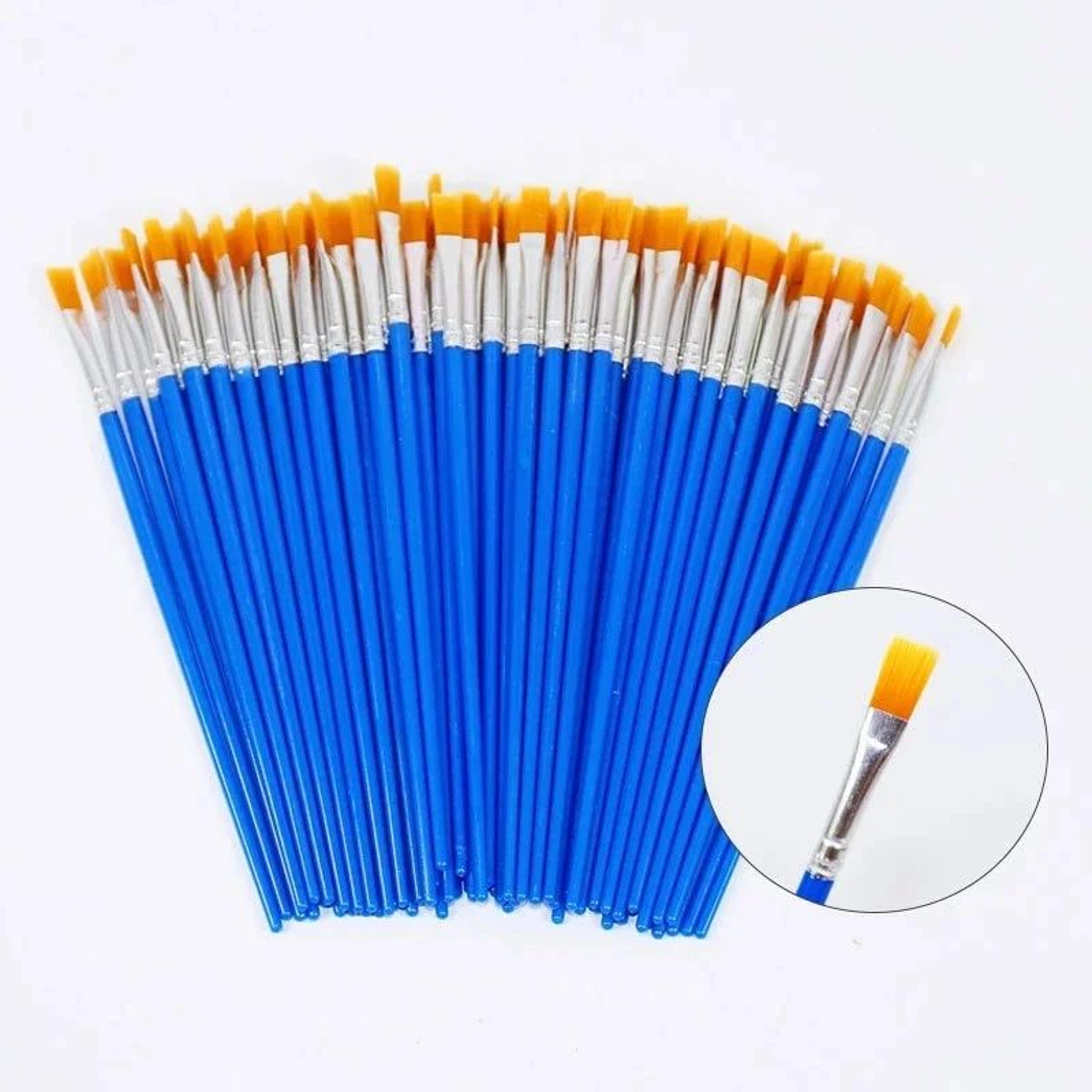 masterart 50 piece paint brush set nylon brushes for acrylic watercolor and oil painting