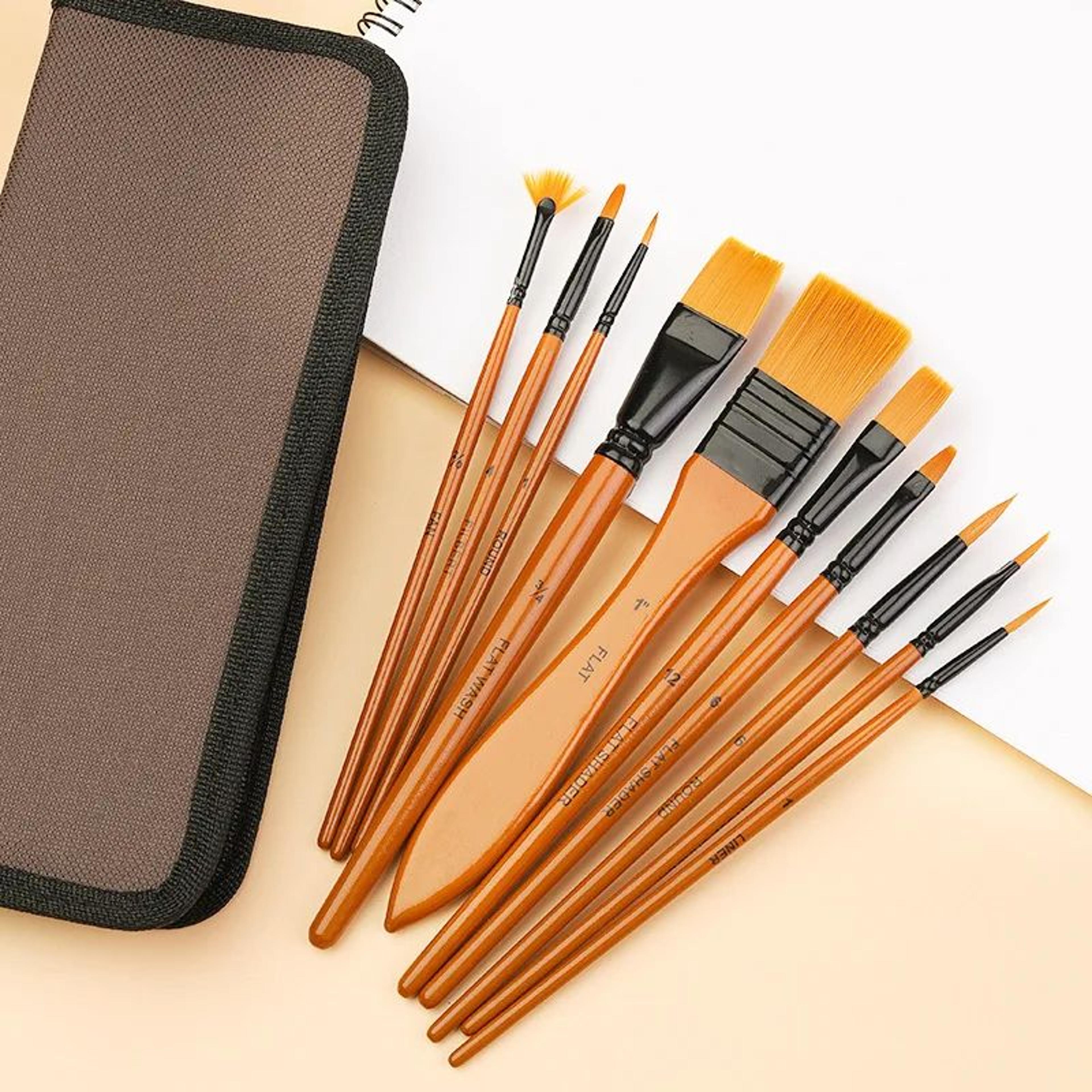 Premium Nylon Paint Brush Set For Acrylic Watercolor And Oil Painting 2