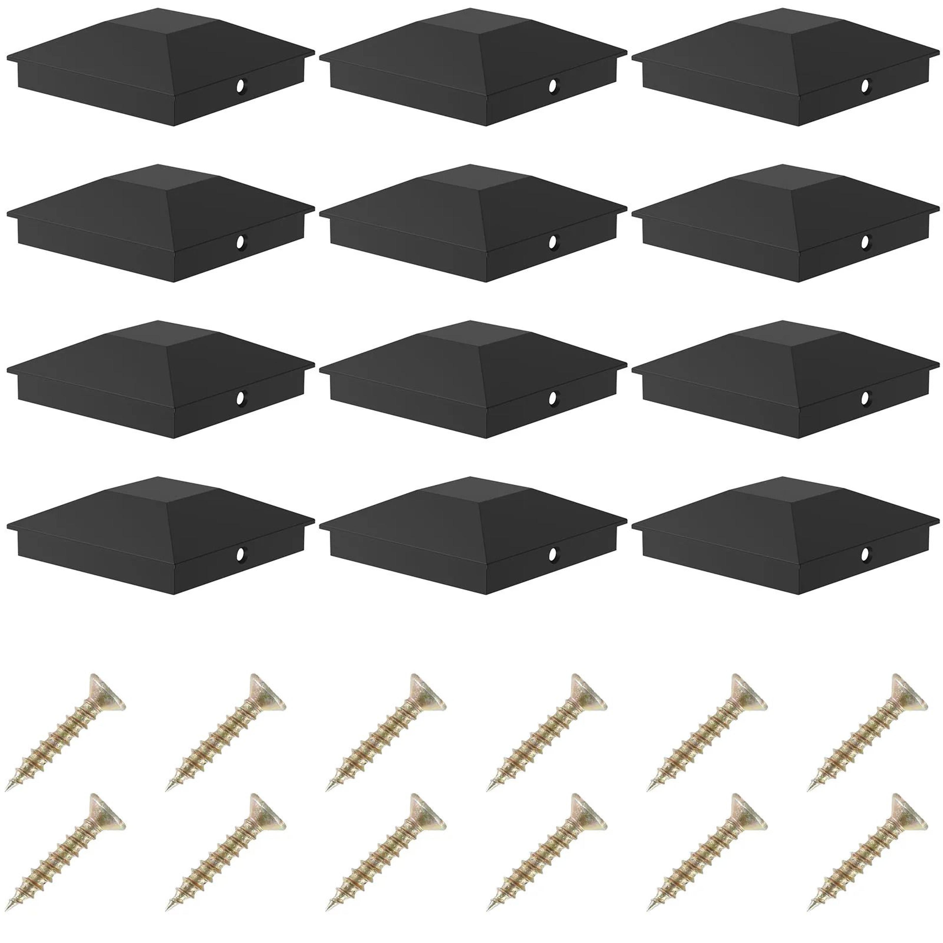 Wood Fence Post Caps Waterproof Deck Post Covers For Outdoor Protection Set 6