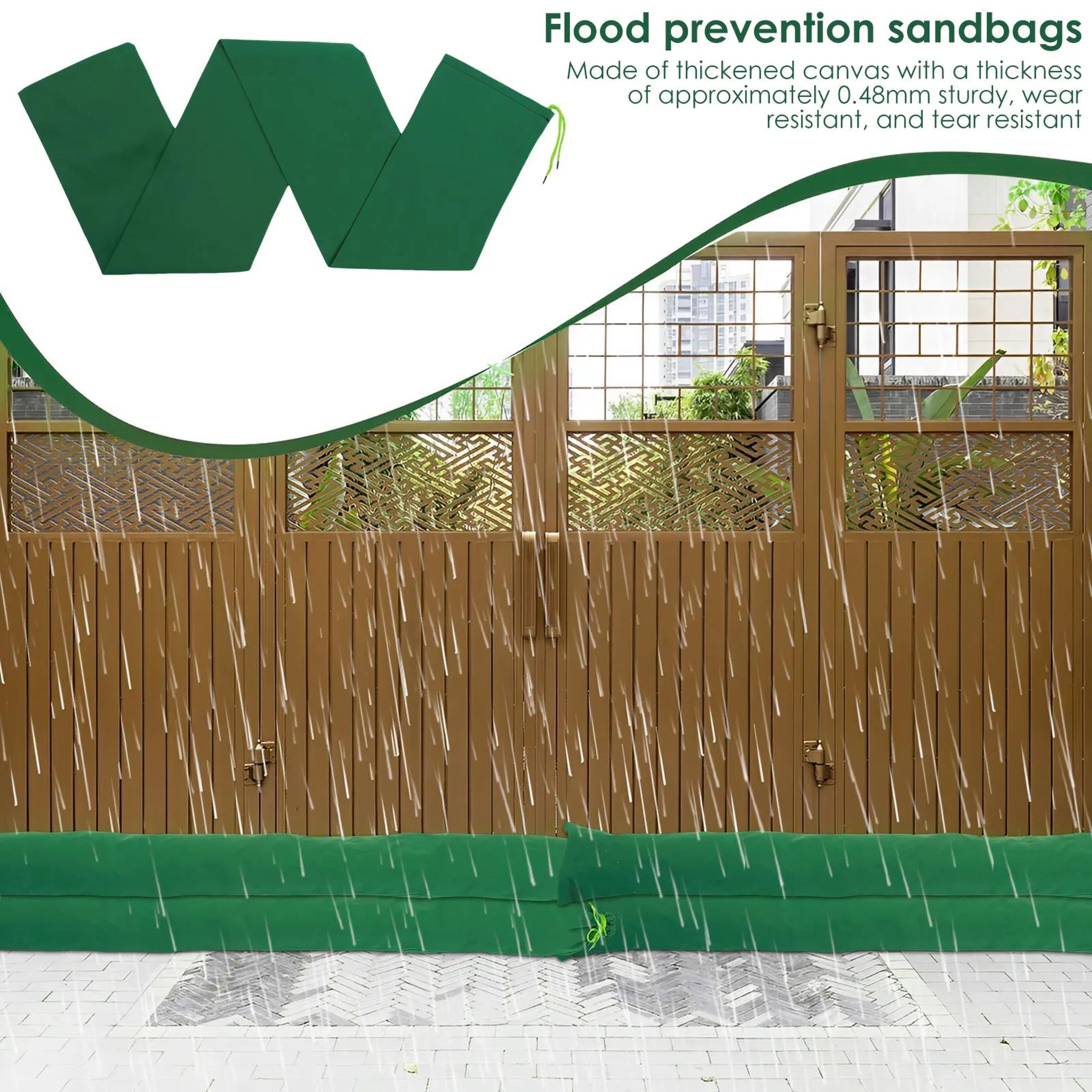 Heavy Duty Flood Protection Sandbags Reusable Canvas Water Barrier Bags 1