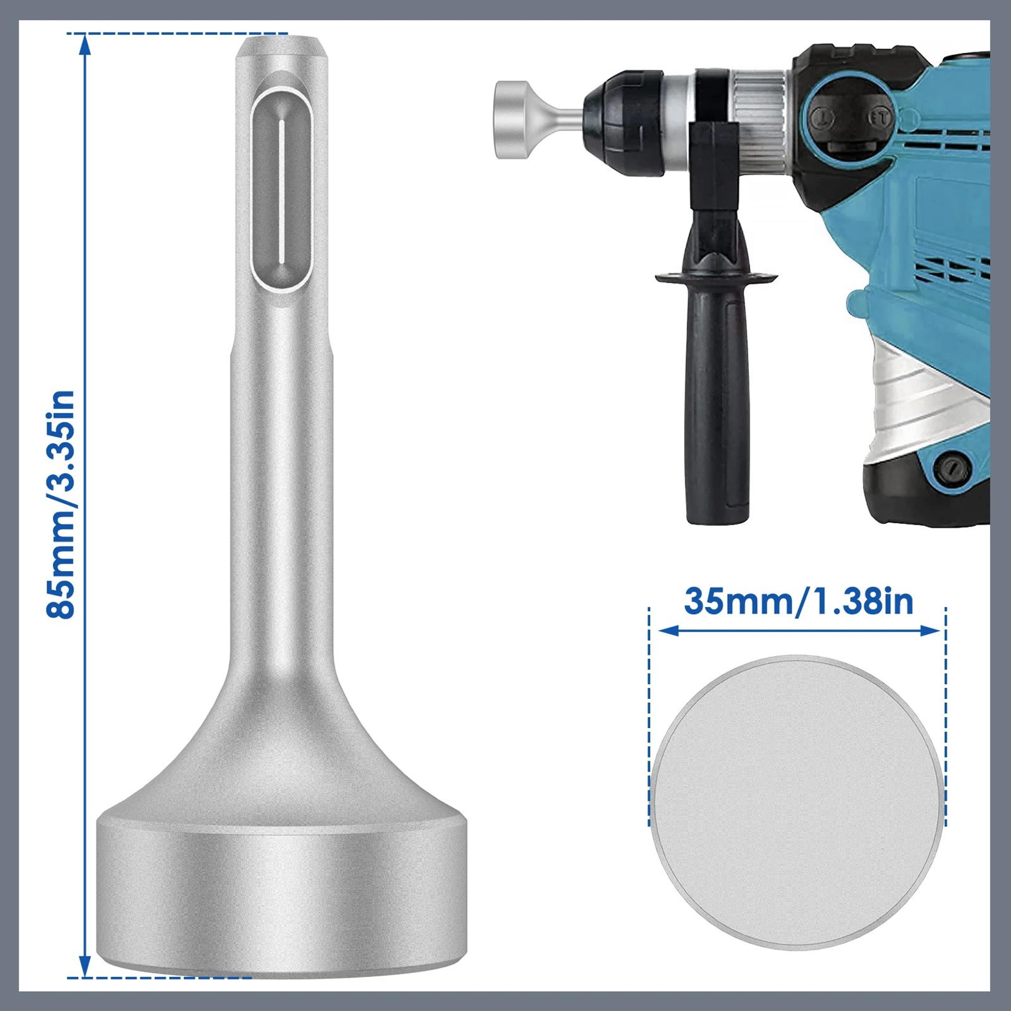 Heavy Duty Ground Rod Driver Drill Bit Carbon Steel Grounding Rod Installation Tool 6