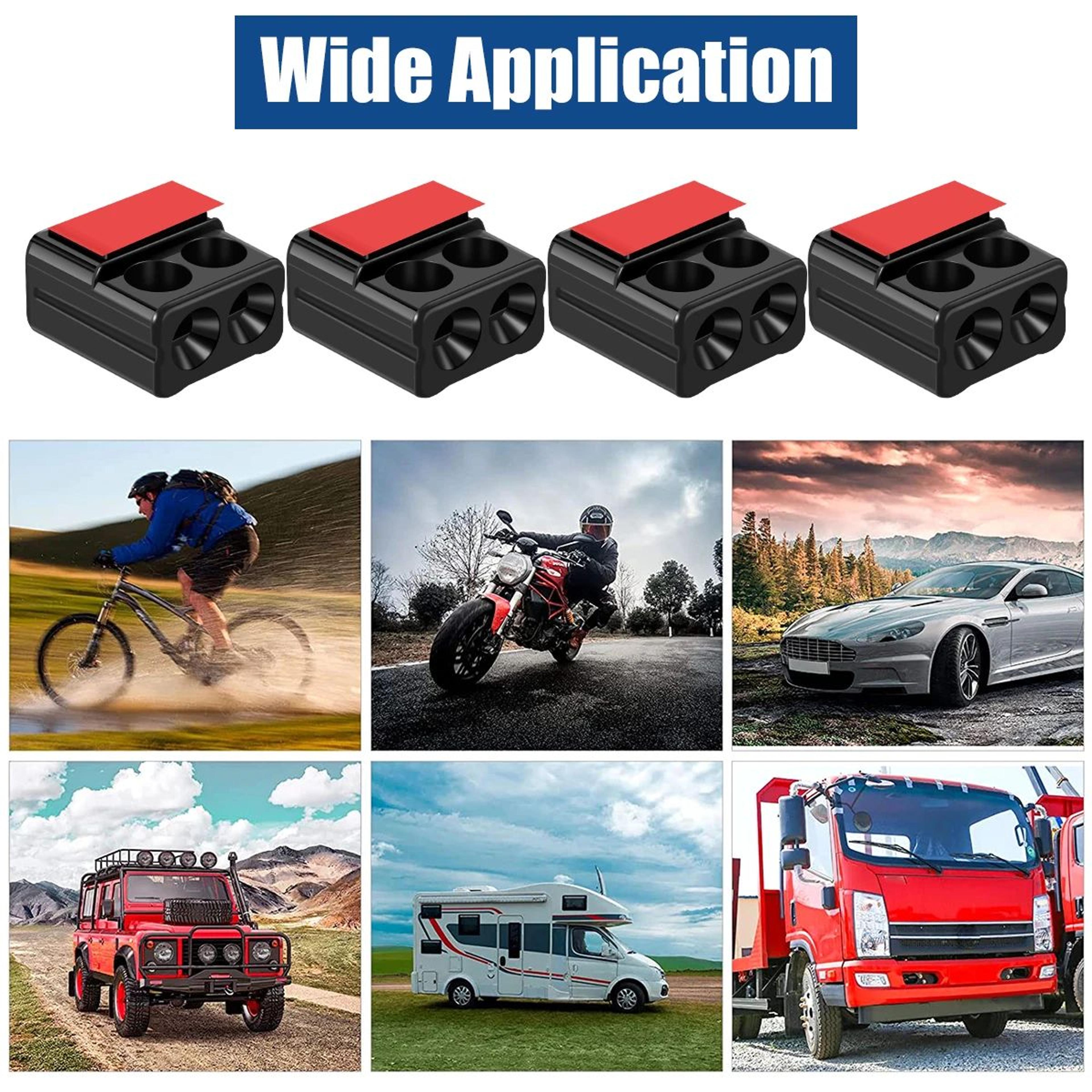 4 pack ultrasonic deer whistle car animal repellent safety device waterproof