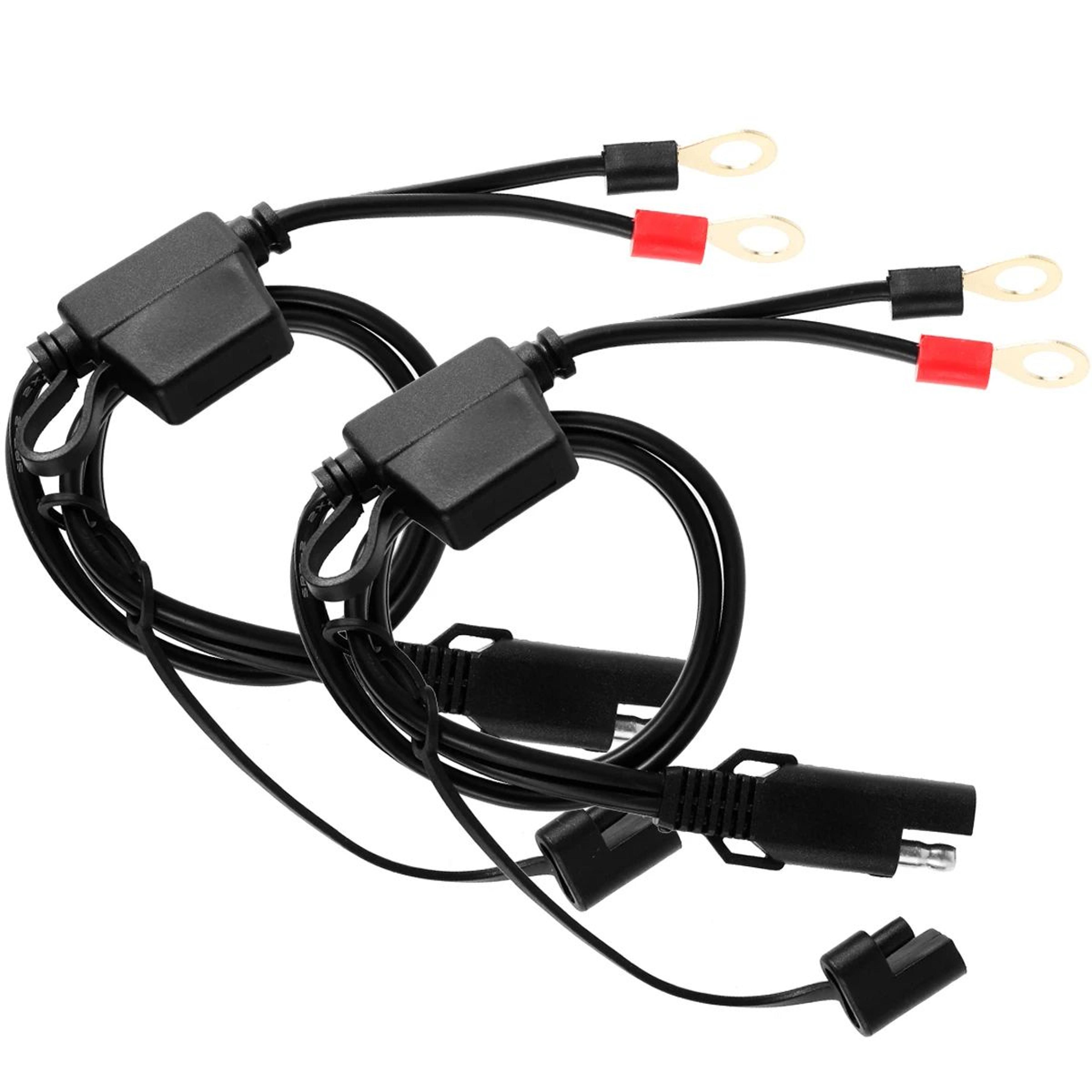 SAE Battery Charger Cable Quick Connect Extension With Fuse For Motorcycle And Car Use 7