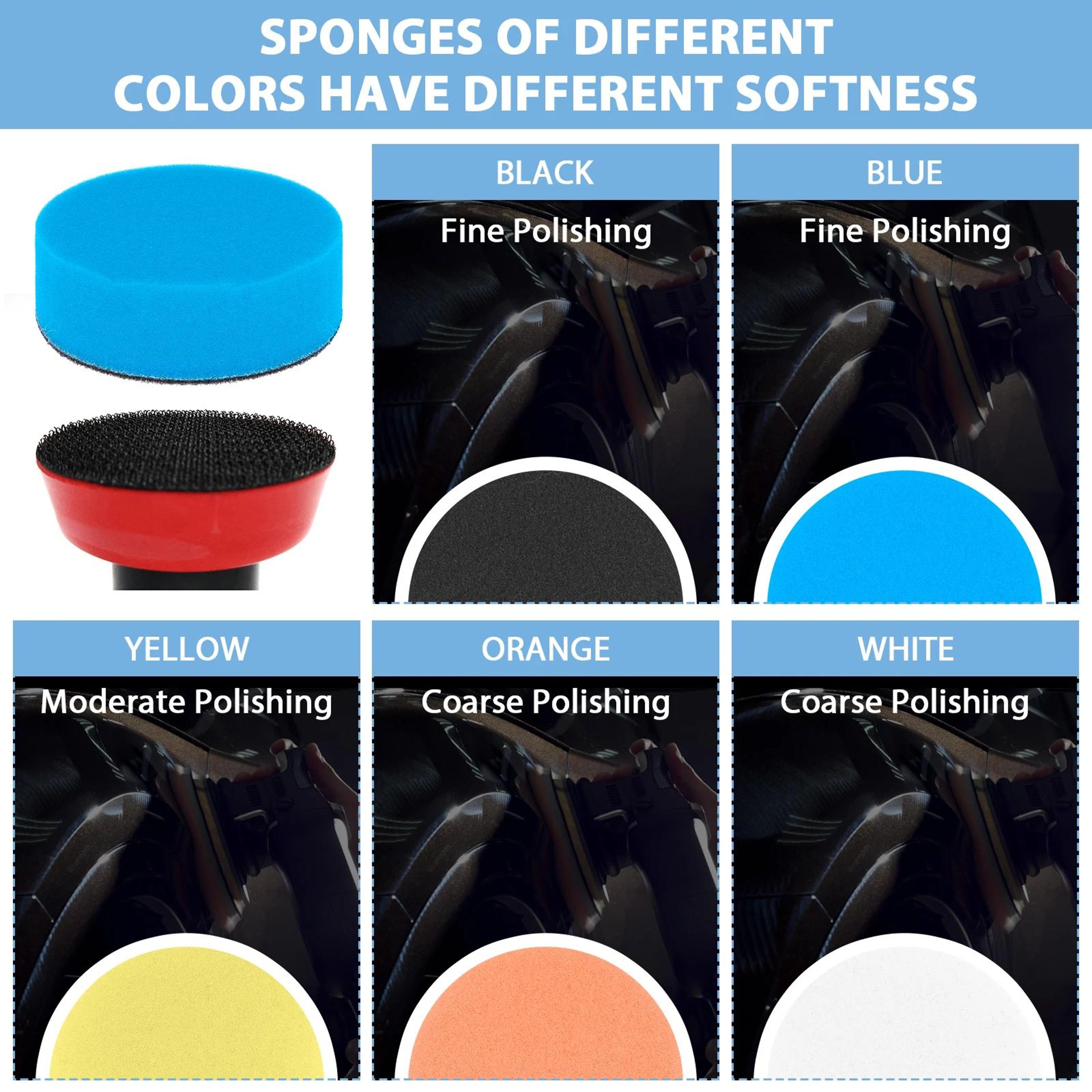 44 Piece Car Polishing Pad Kit Sponge And Microfiber Buffing Pads With Drill Adapter 2