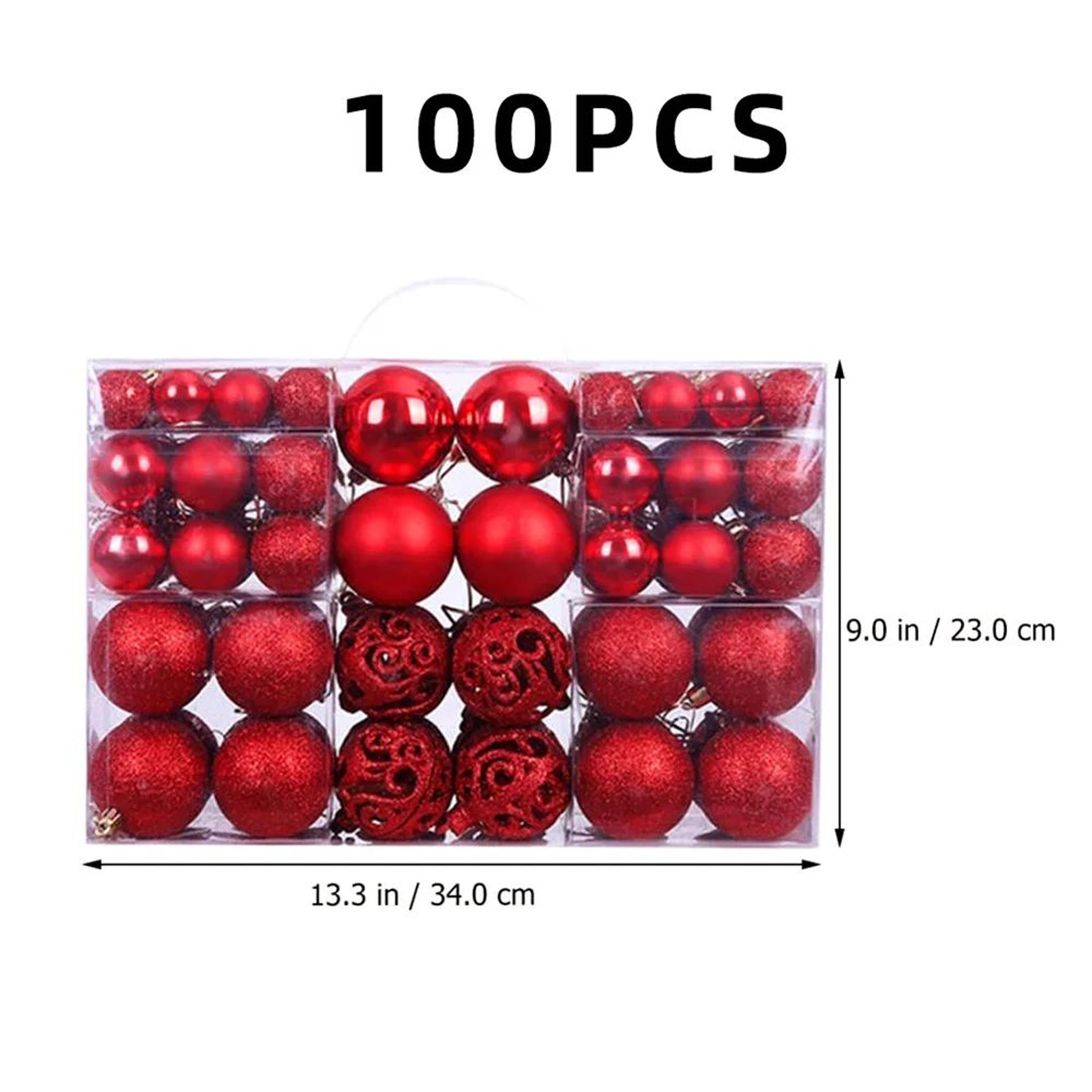 100 Piece Shatterproof Christmas Ball Ornaments Set For Tree Decoration 1