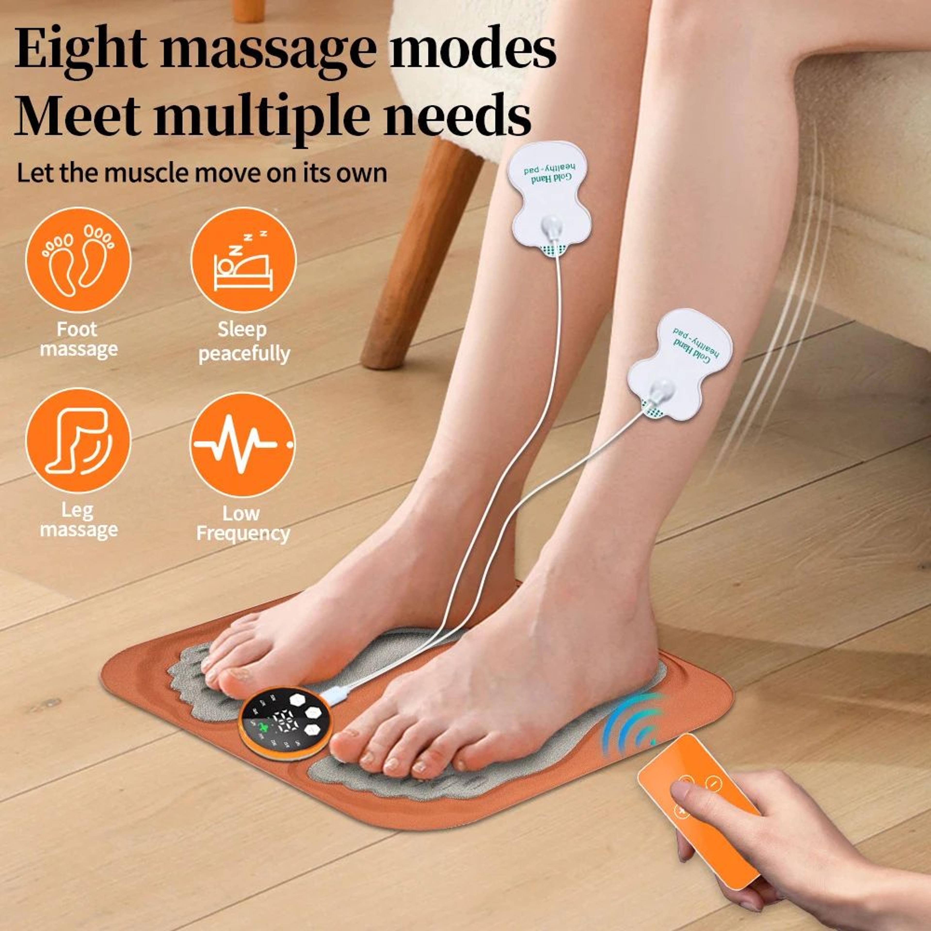 smart foot massager pad electric ems foot massage mat with remote control
