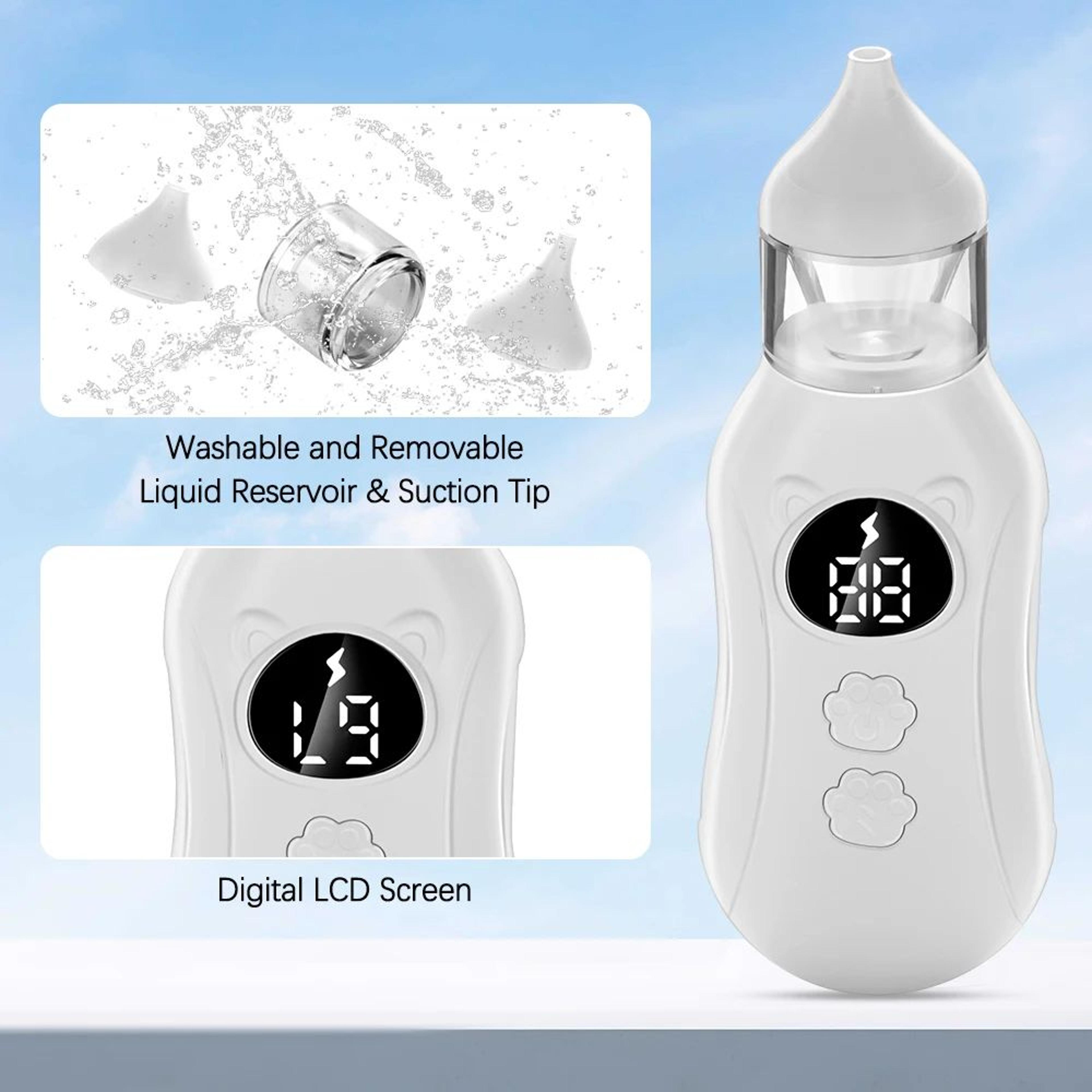 Electric Baby Nasal Aspirator Quiet 9 Level Nose Cleaner For Infants 3