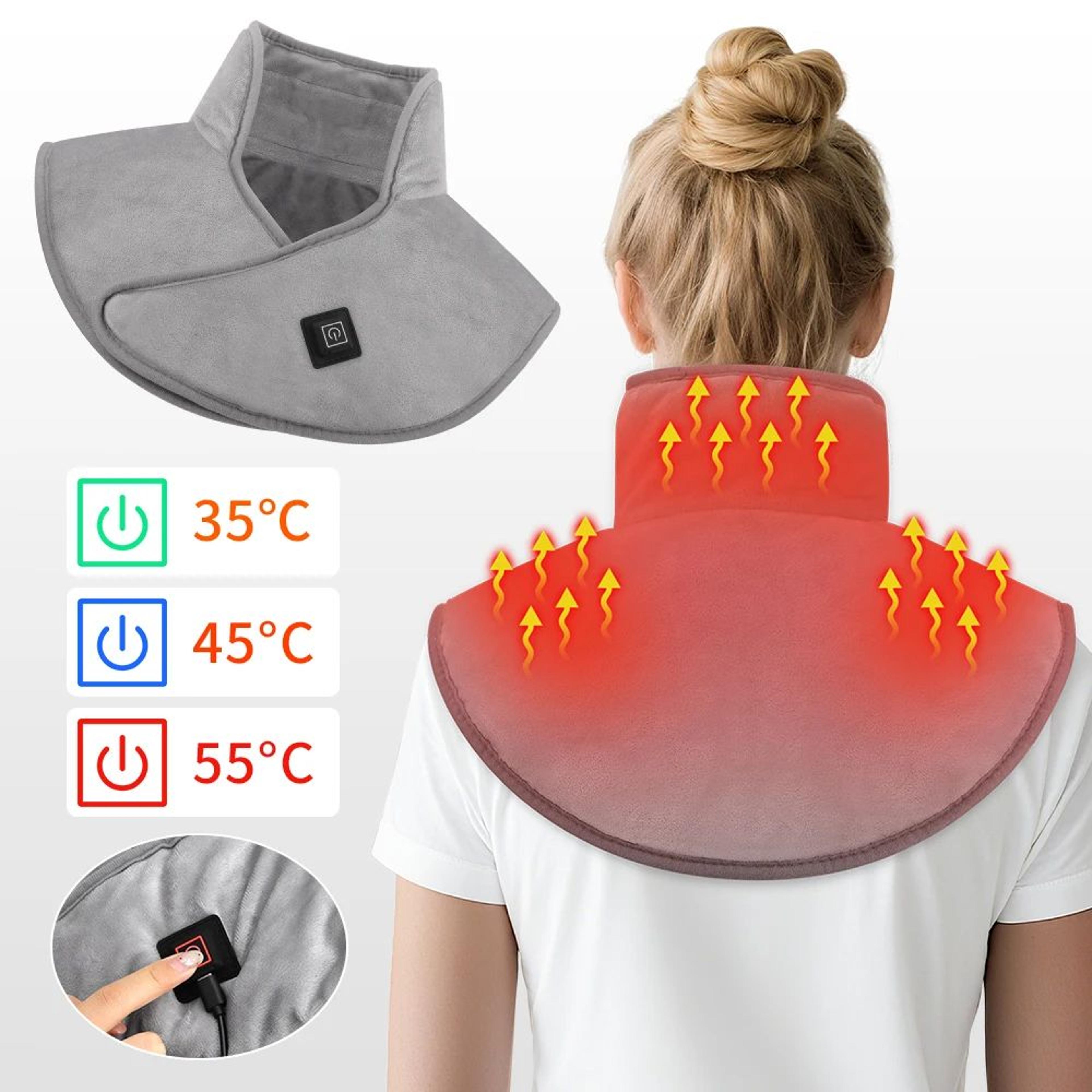 heated neck and shoulder wrap usb thermal massage shawl