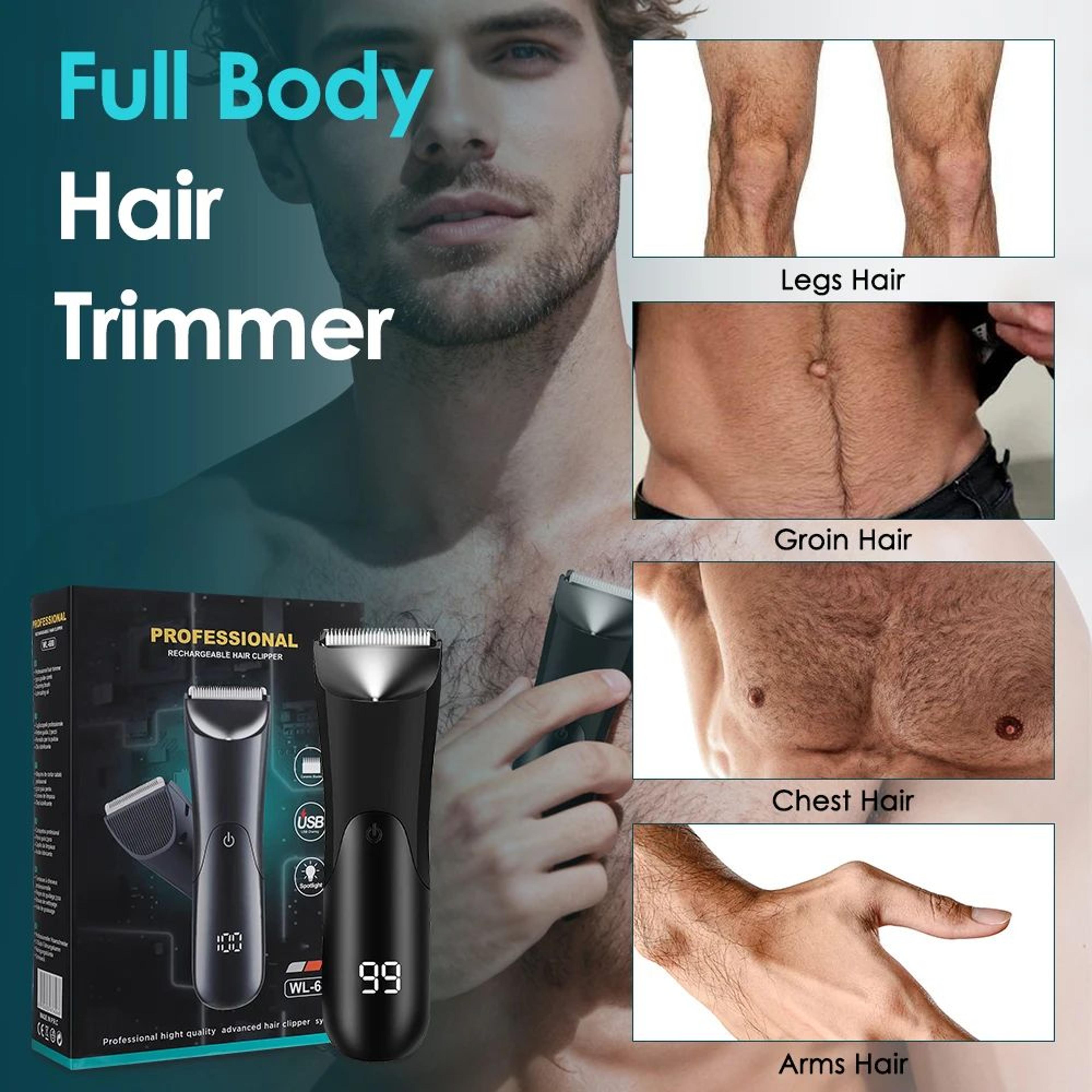 Mens Body Hair Trimmer Rechargeable Grooming Clipper For Smooth Safe Shaving 1
