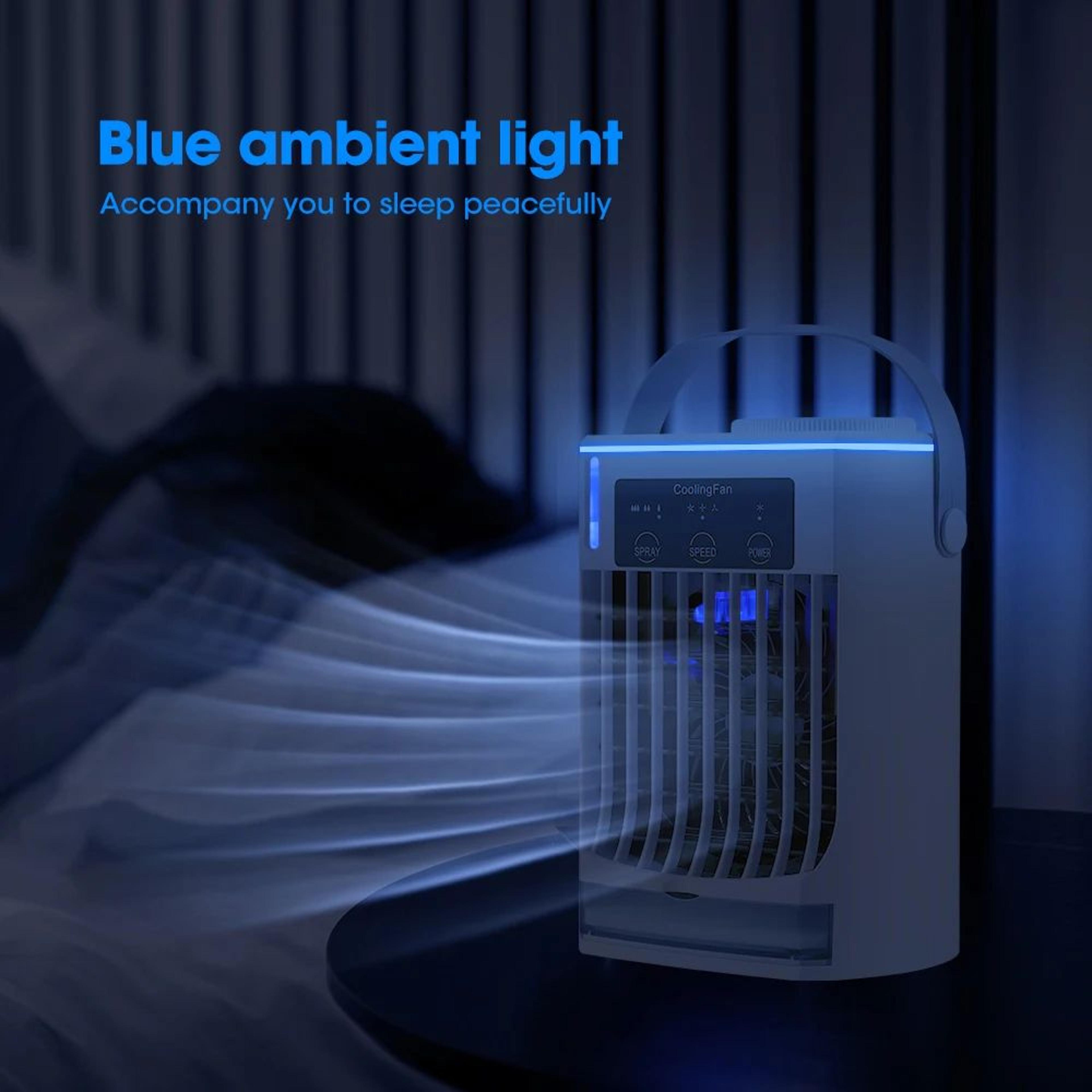Portable Mini Air Conditioner USB Air Cooler Fan With Humidifier And Ice Cooling 1