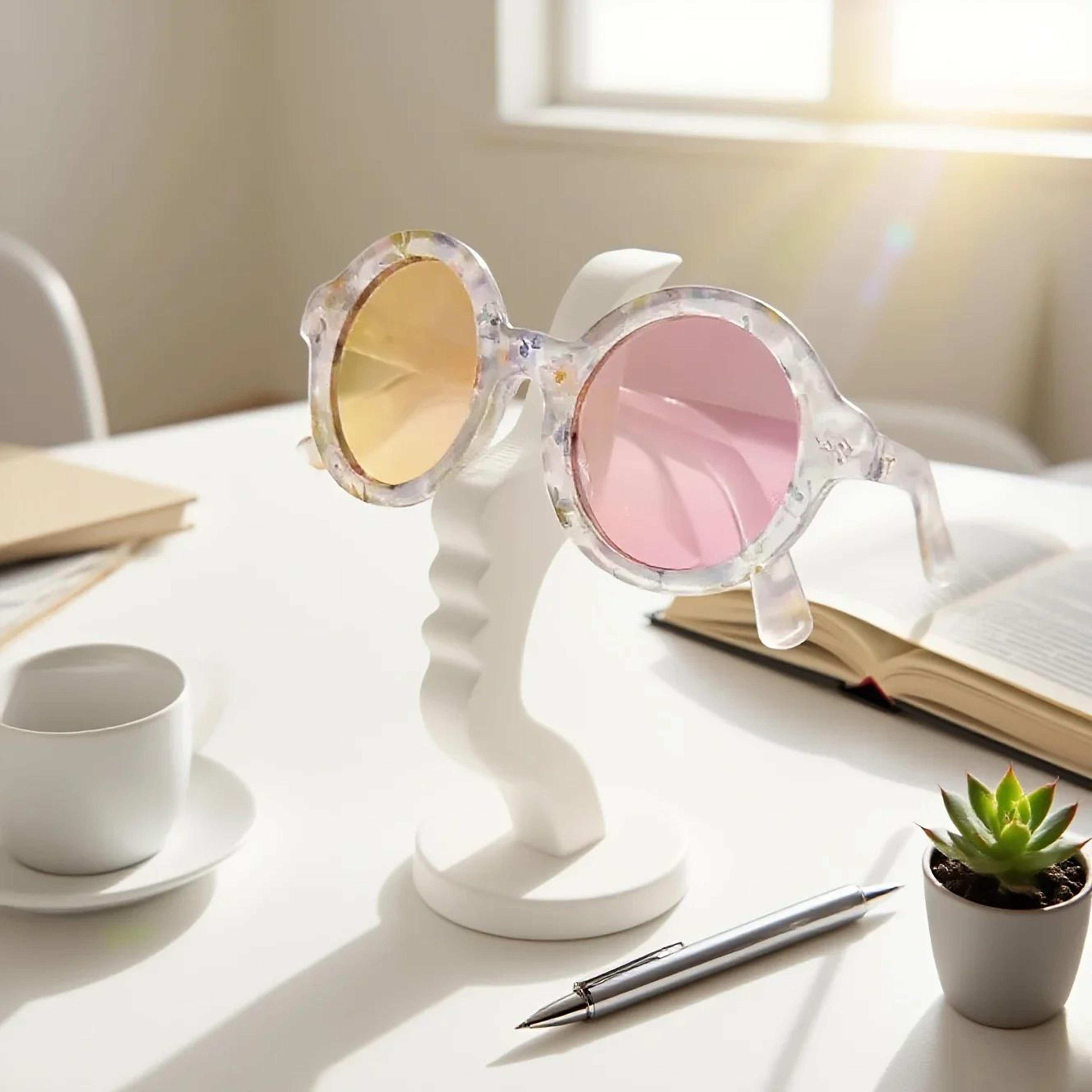 Eyeglass Holder Stand Face Design For Desk And Nightstand Storage 1