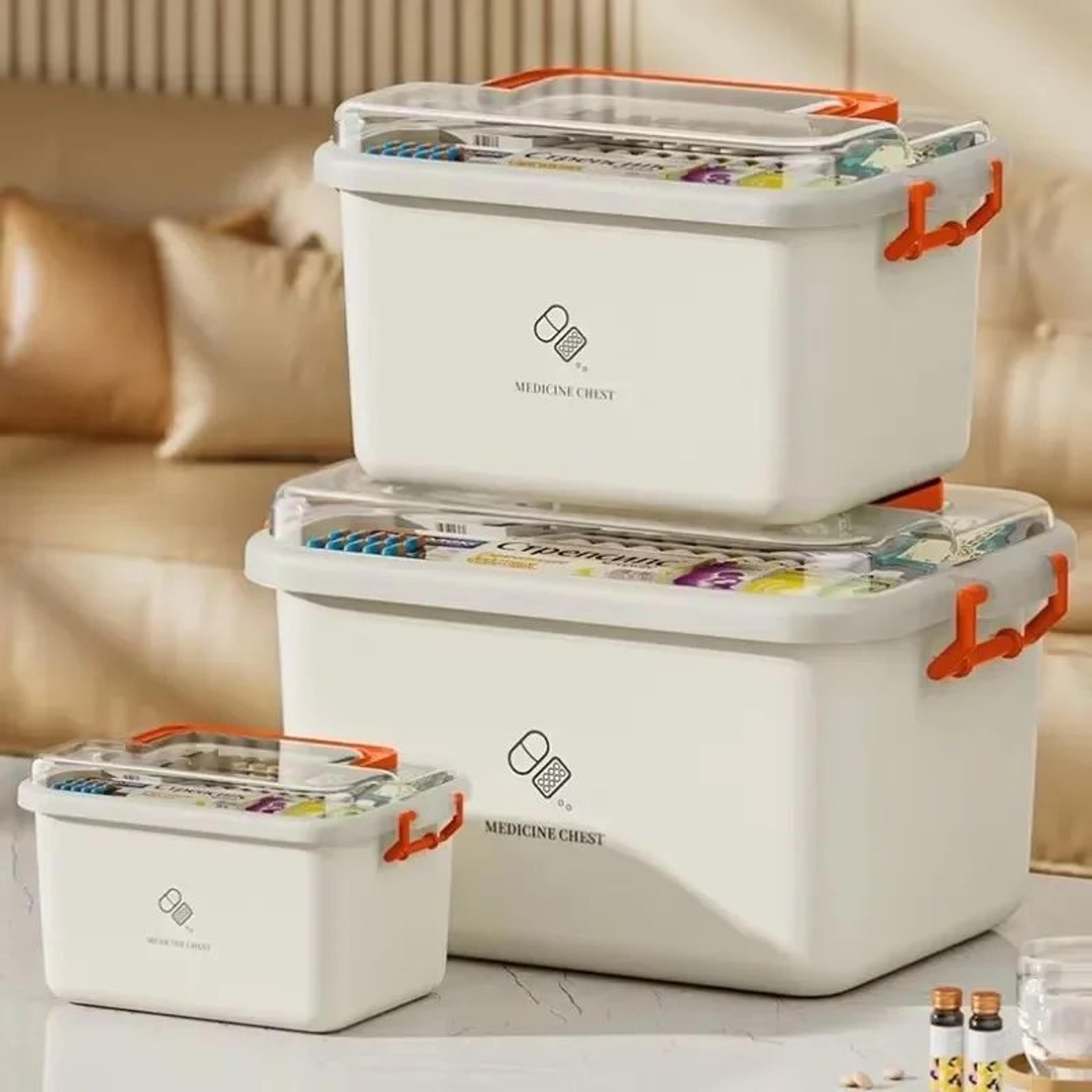 Large Capacity Medicine Storage Box Portable First Aid Organizer Case 1