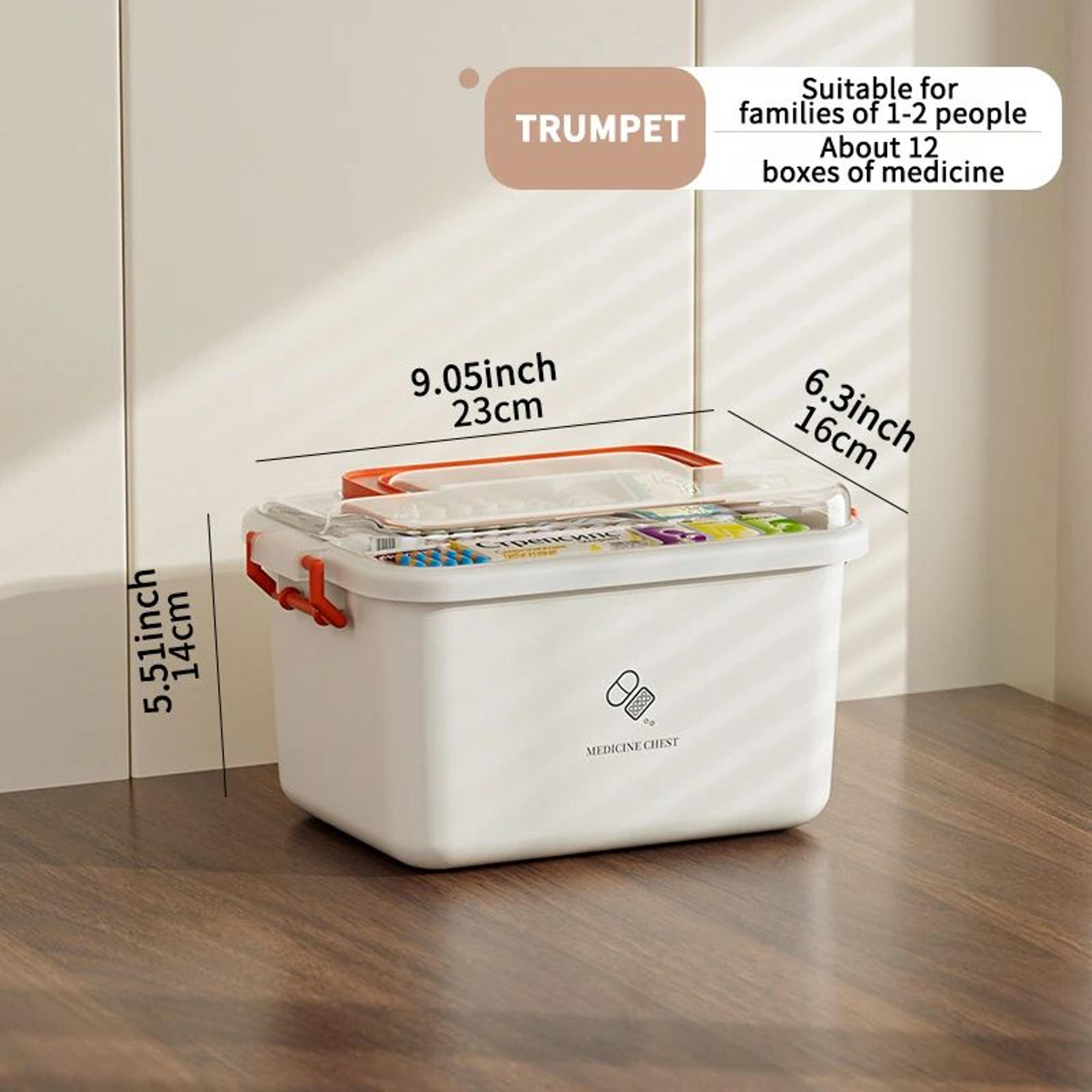 Large Capacity Medicine Storage Box Portable First Aid Organizer Case 7