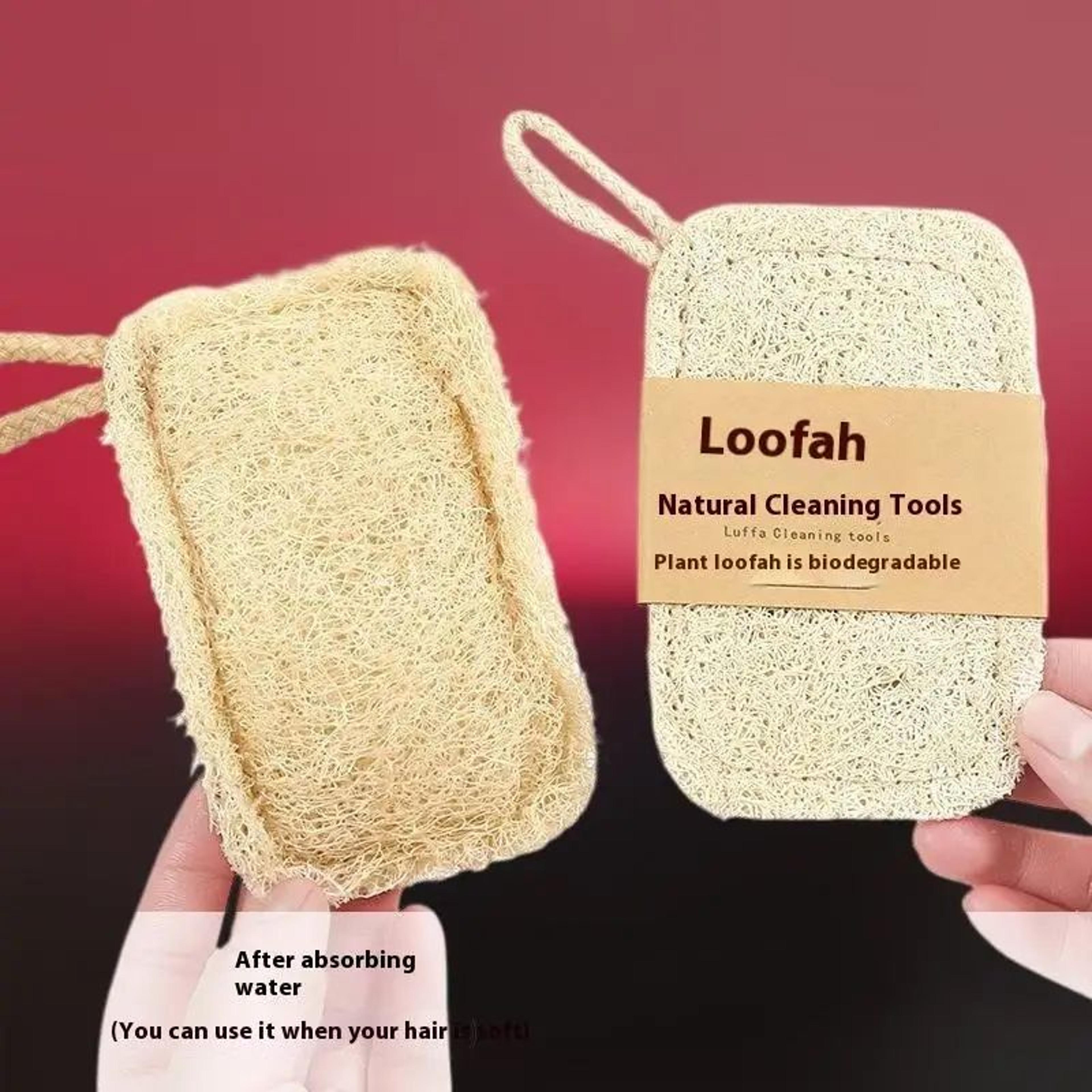 Natural Luffa Dish Sponge Set Eco Friendly Kitchen Scrubber Pads 6 Pack 3