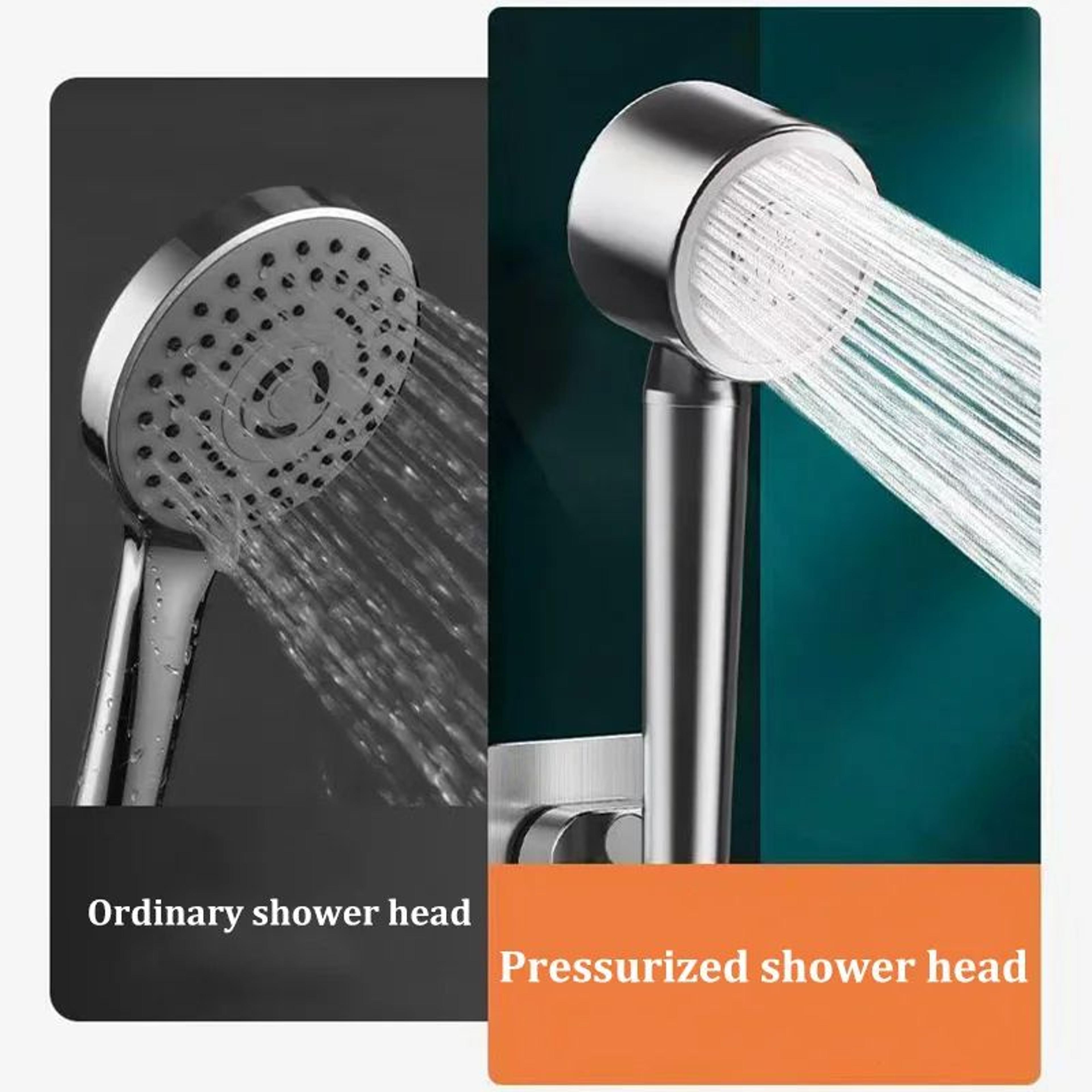 High Pressure Filtered Shower Head Stainless Steel Handheld Water Saver 4