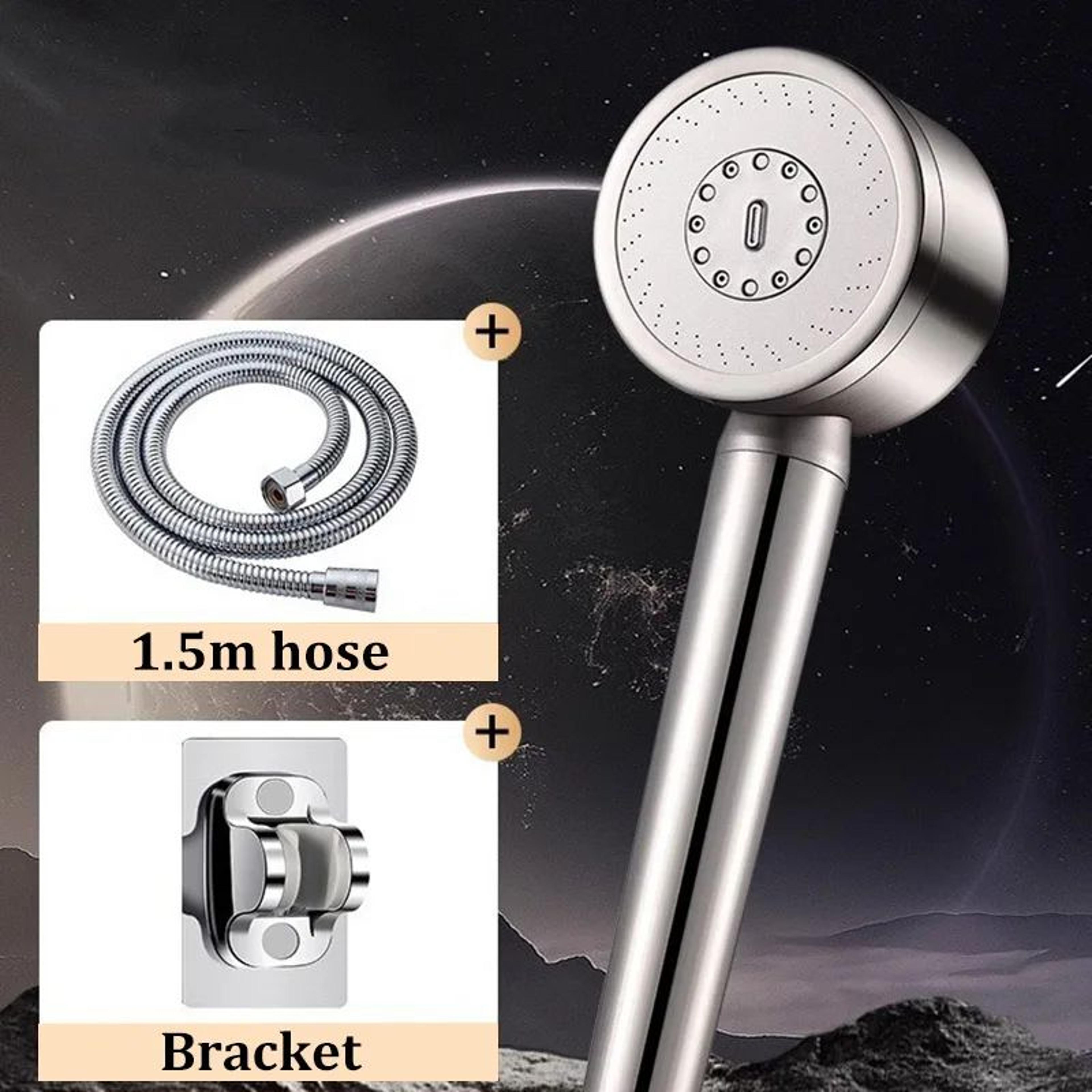 High Pressure Filtered Shower Head Stainless Steel Handheld Water Saver 9