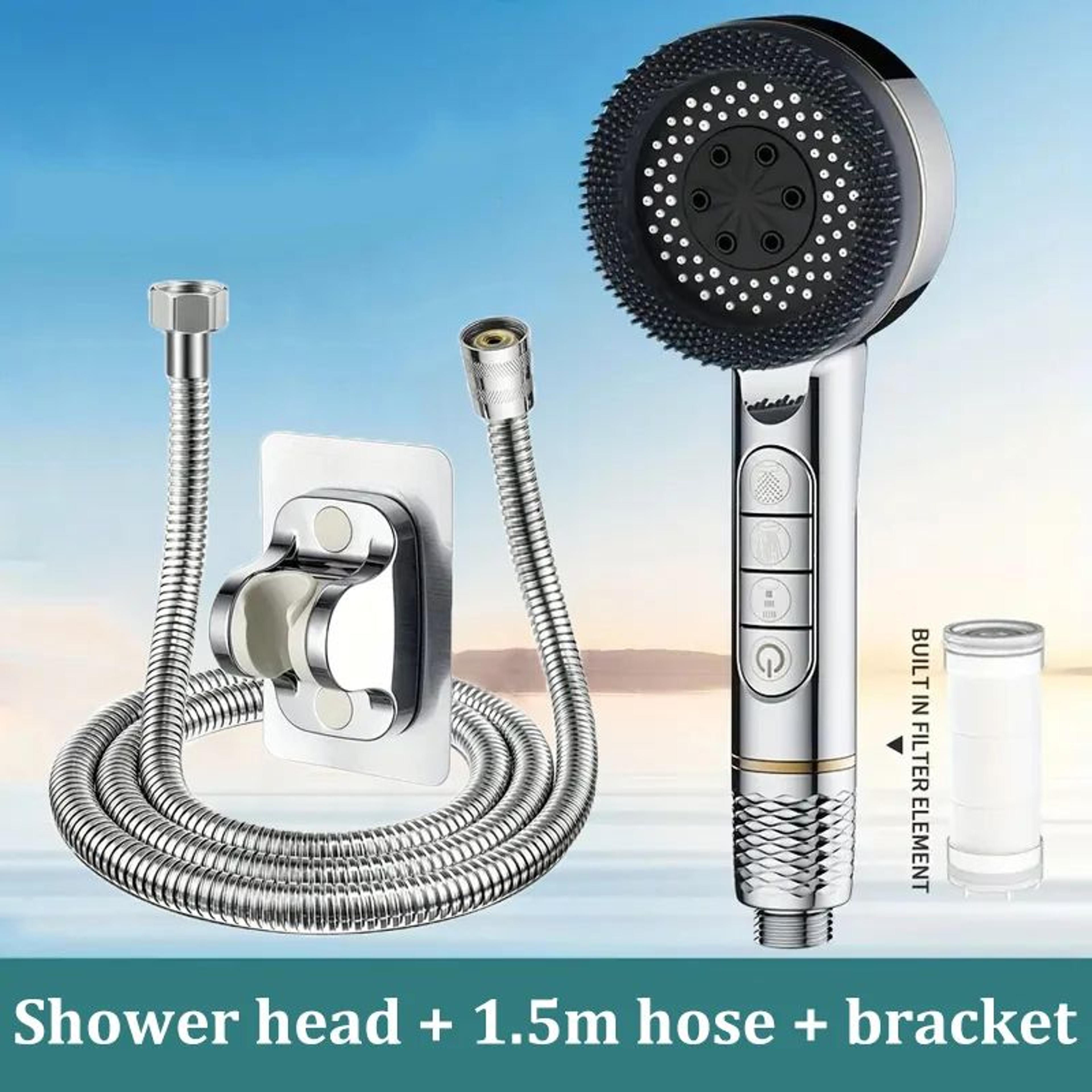 High Pressure Handheld Shower Head 4 Mode Adjustable Bathroom Set 17