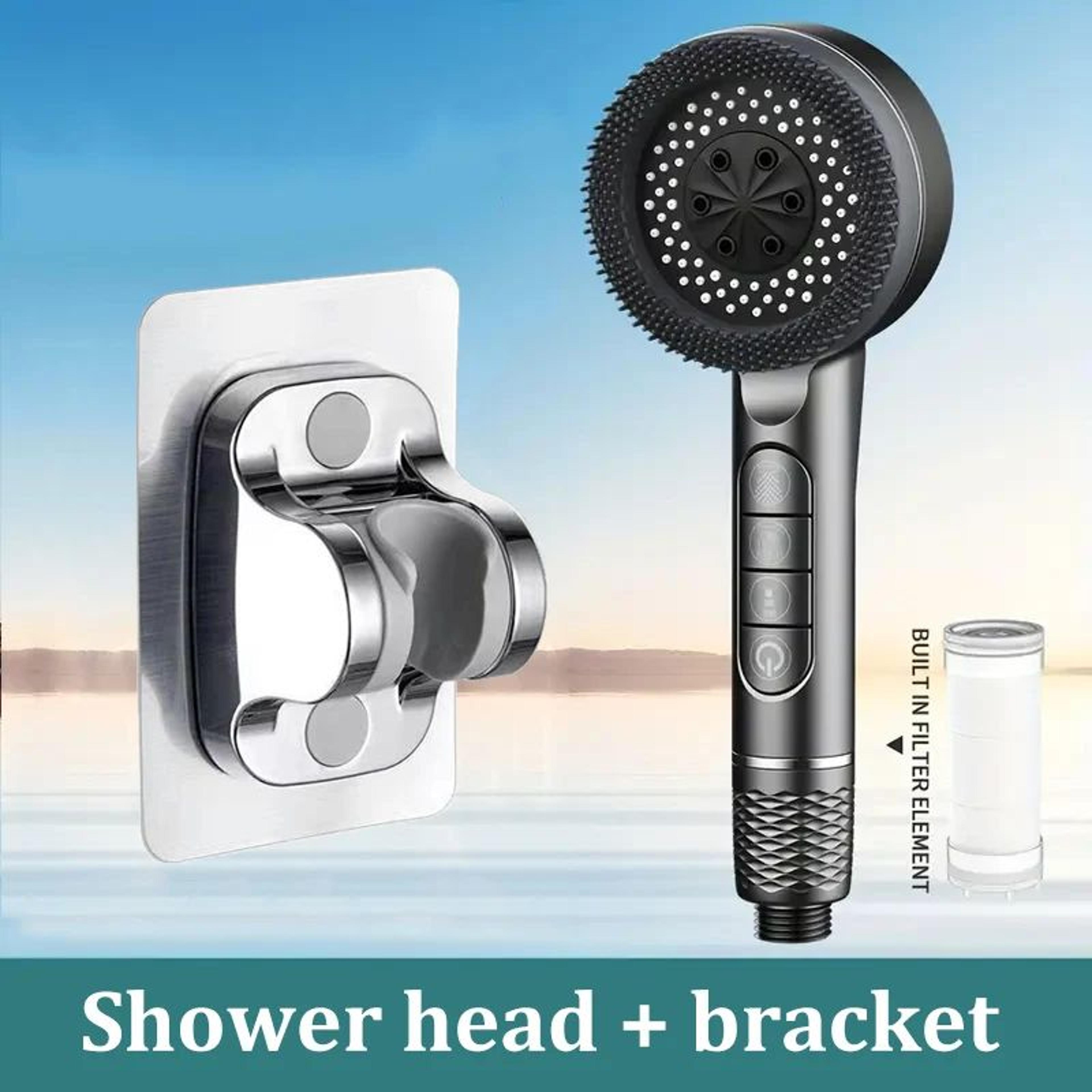 High Pressure Handheld Shower Head 4 Mode Adjustable Bathroom Set 12
