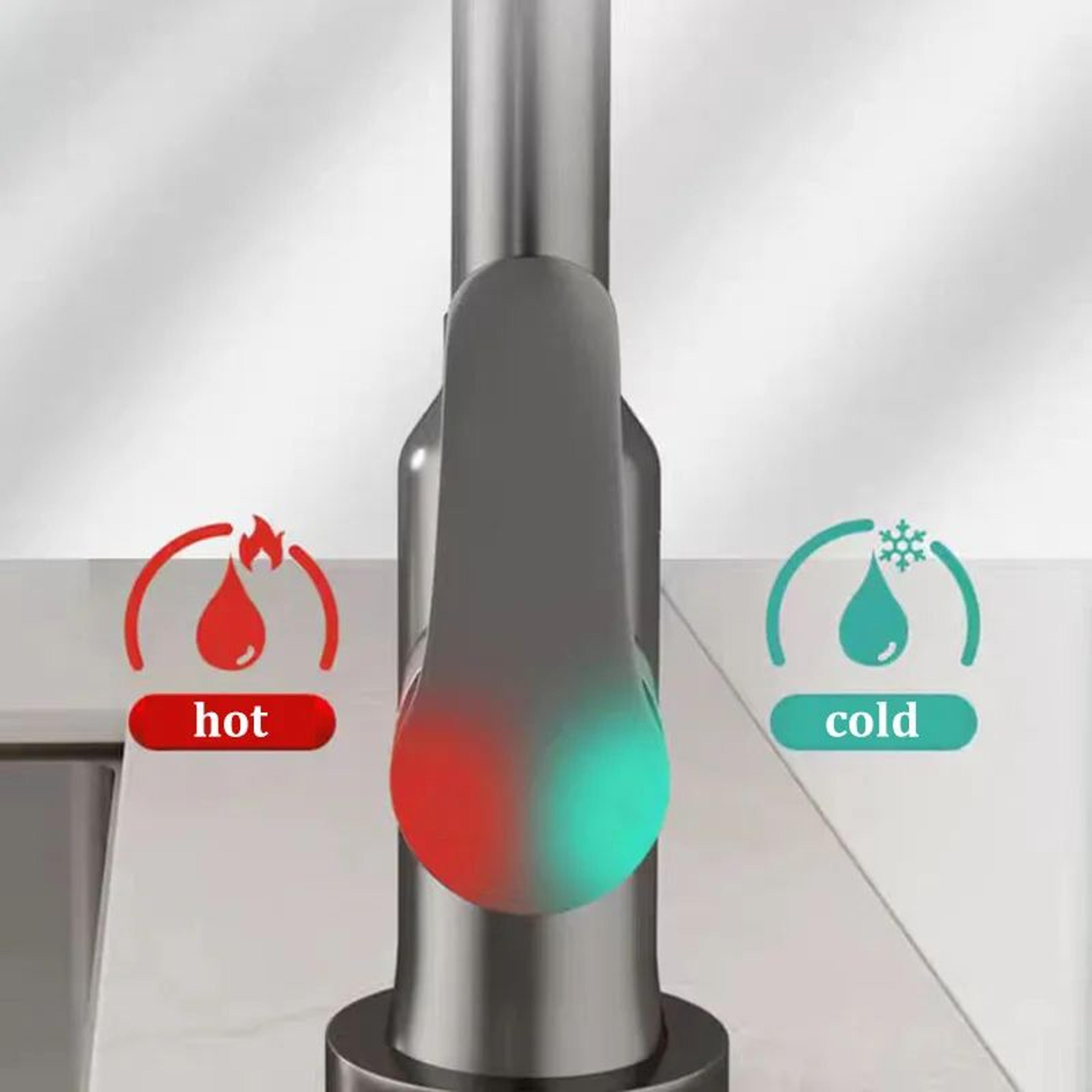 Pull Out Kitchen Faucet Stainless Steel Rotatable Sink Tap 4