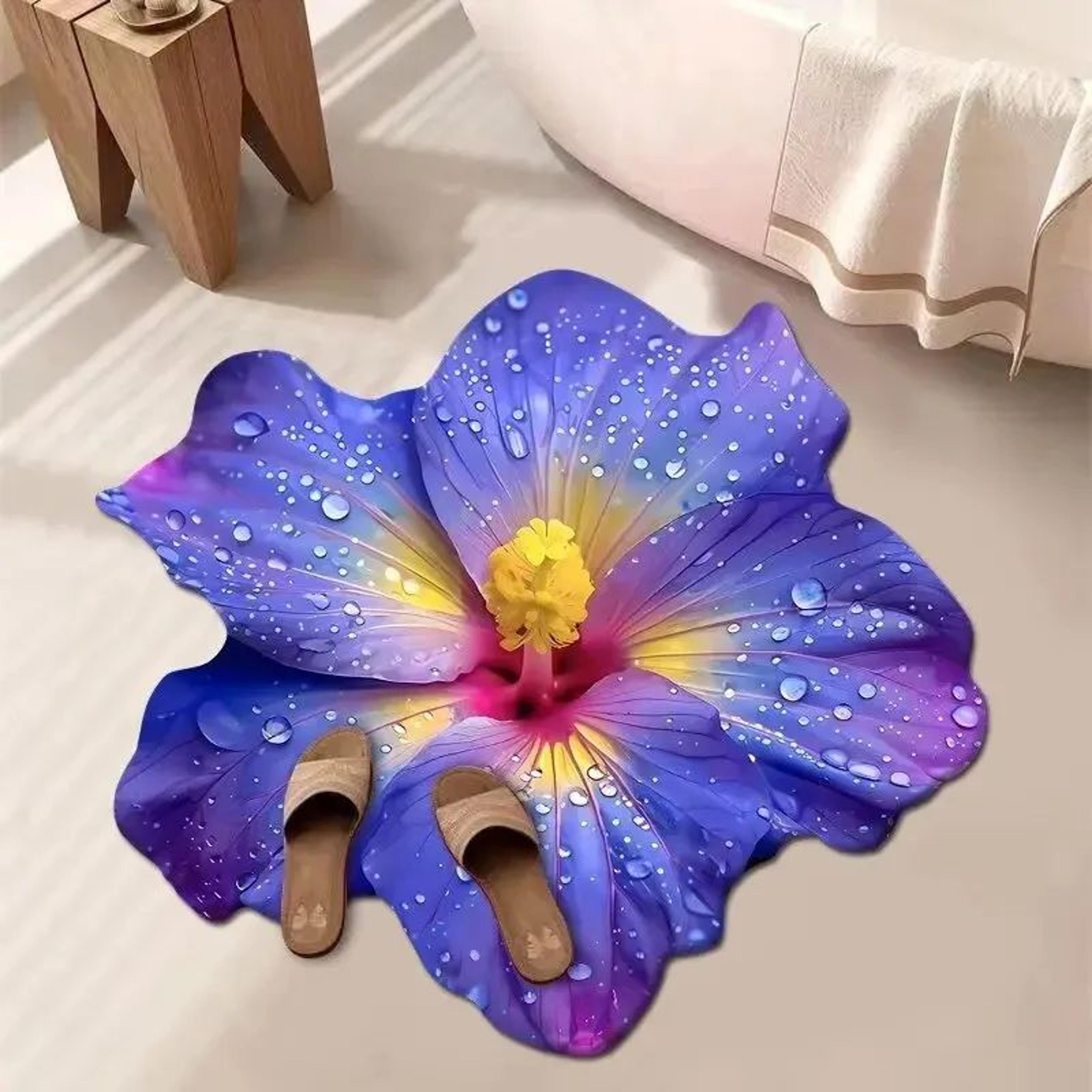 Floral Area Rug Soft Absorbent Carpet For Living Room Bedroom And Bathroom 9
