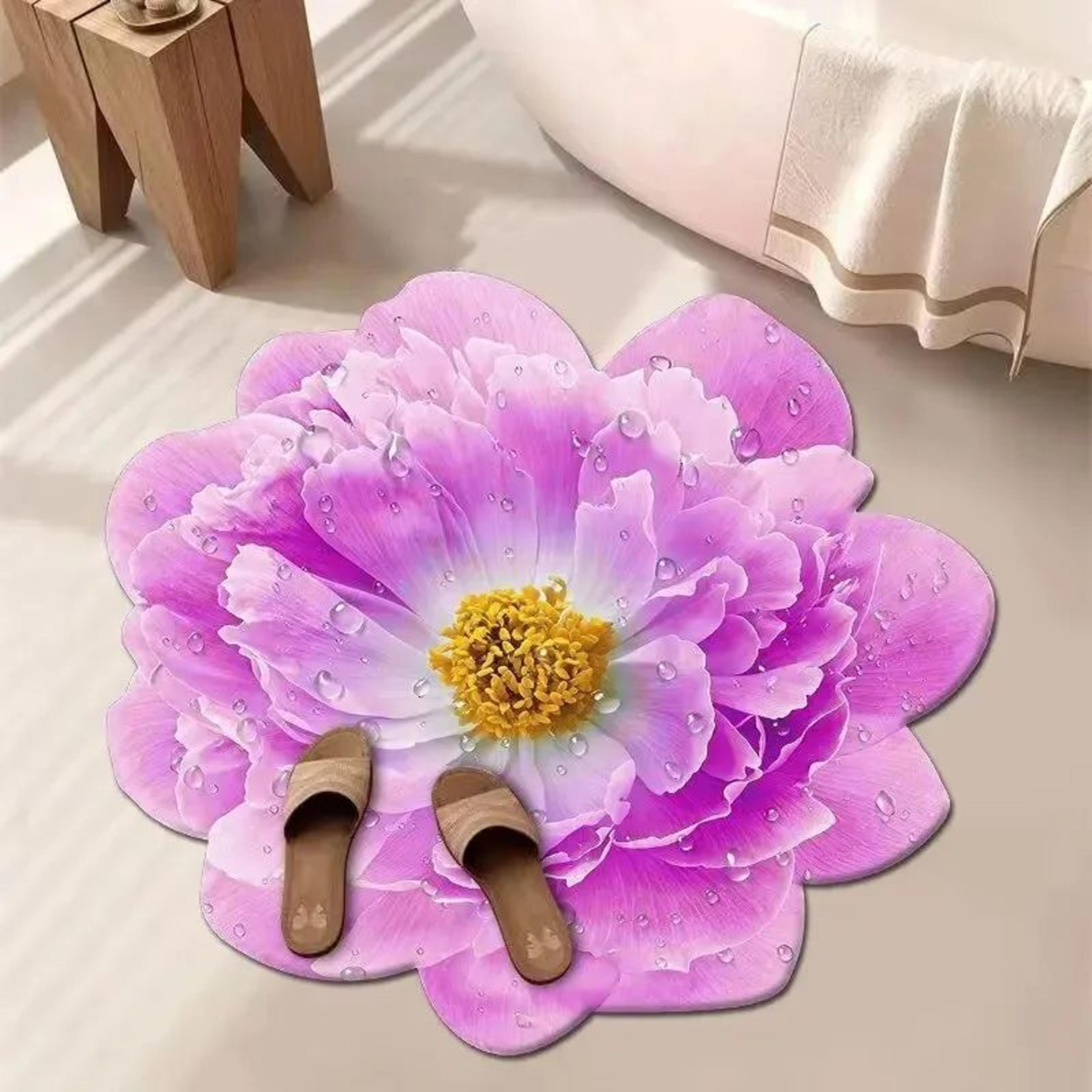 Floral Area Rug Soft Absorbent Carpet For Living Room Bedroom And Bathroom 14