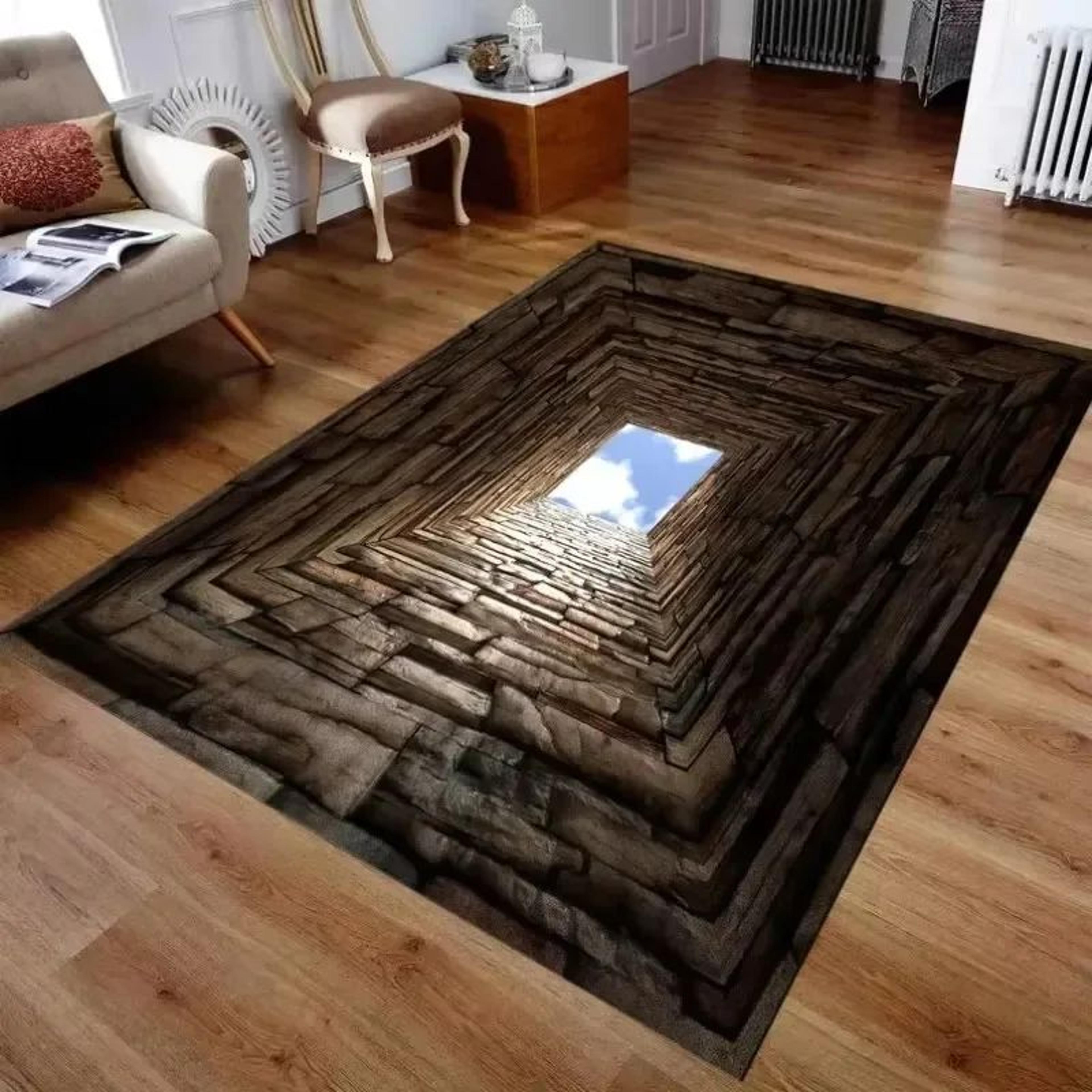3D Desert Crack Area Rug Non Slip Washable Floor Mat For Living Room Bedroom Decor 13