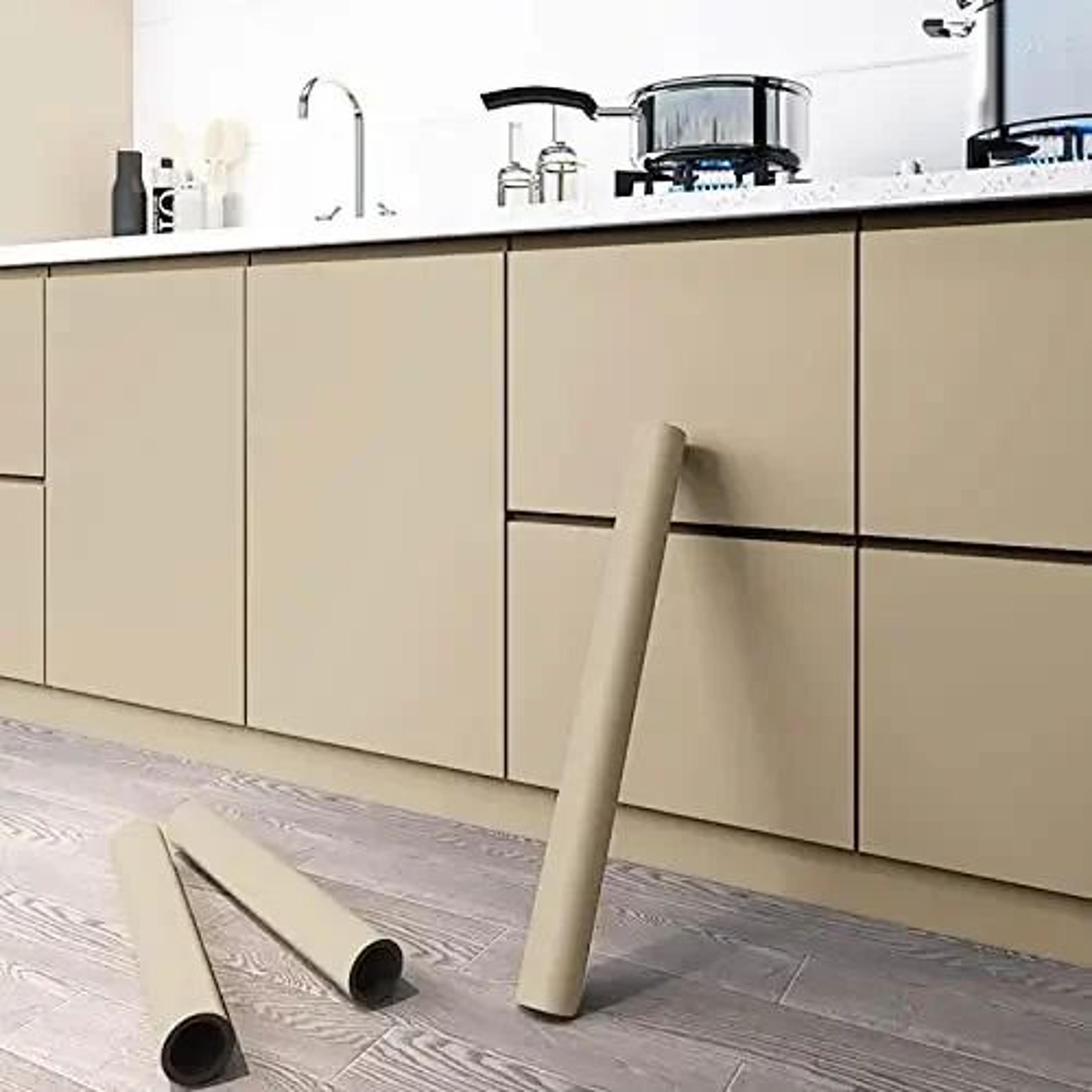 Waterproof Kitchen Oil Proof Wallpaper Self Adhesive Cabinet Contact Paper Roll 12