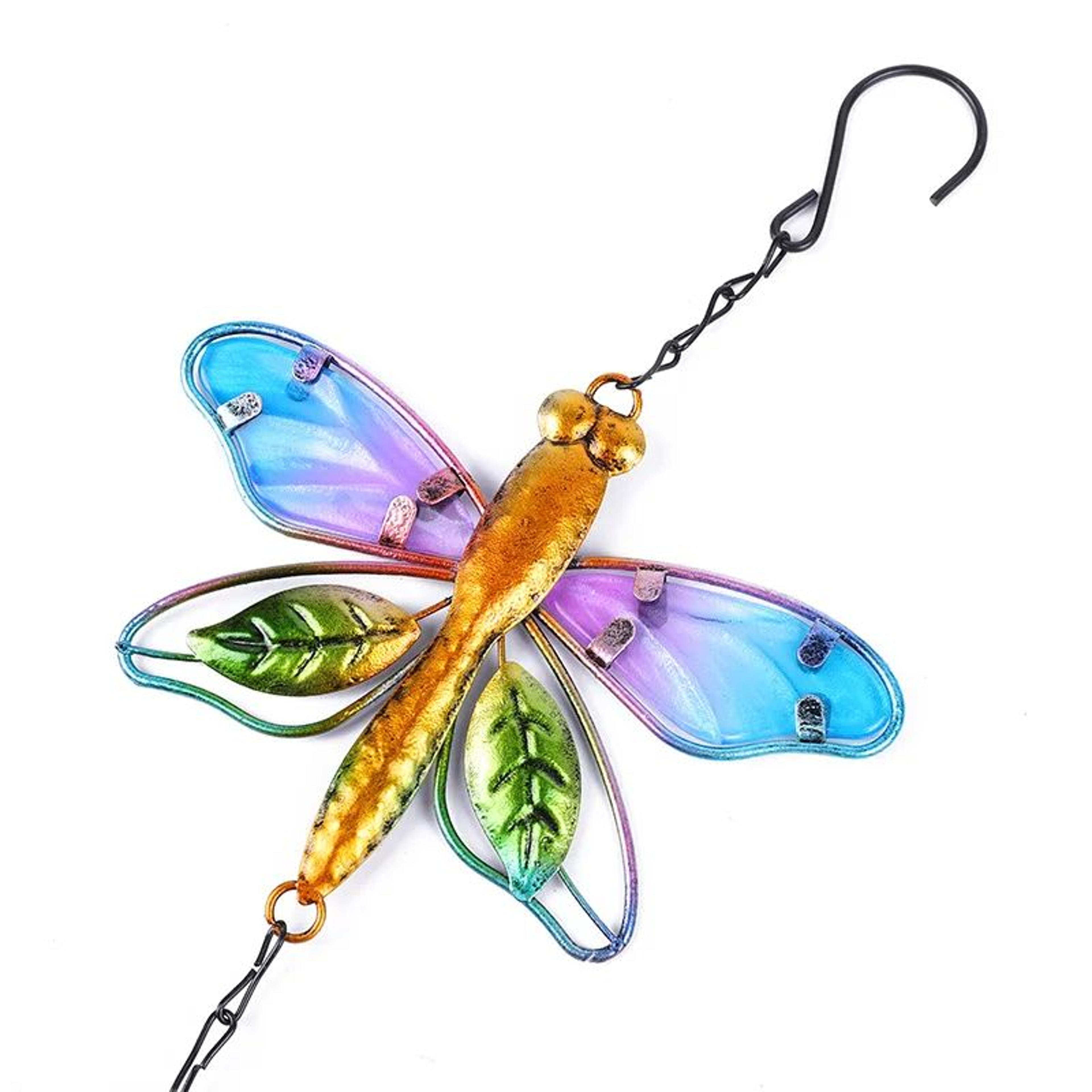 Hummingbird Wind Chime Metal Glass Garden Hanging Decor 3