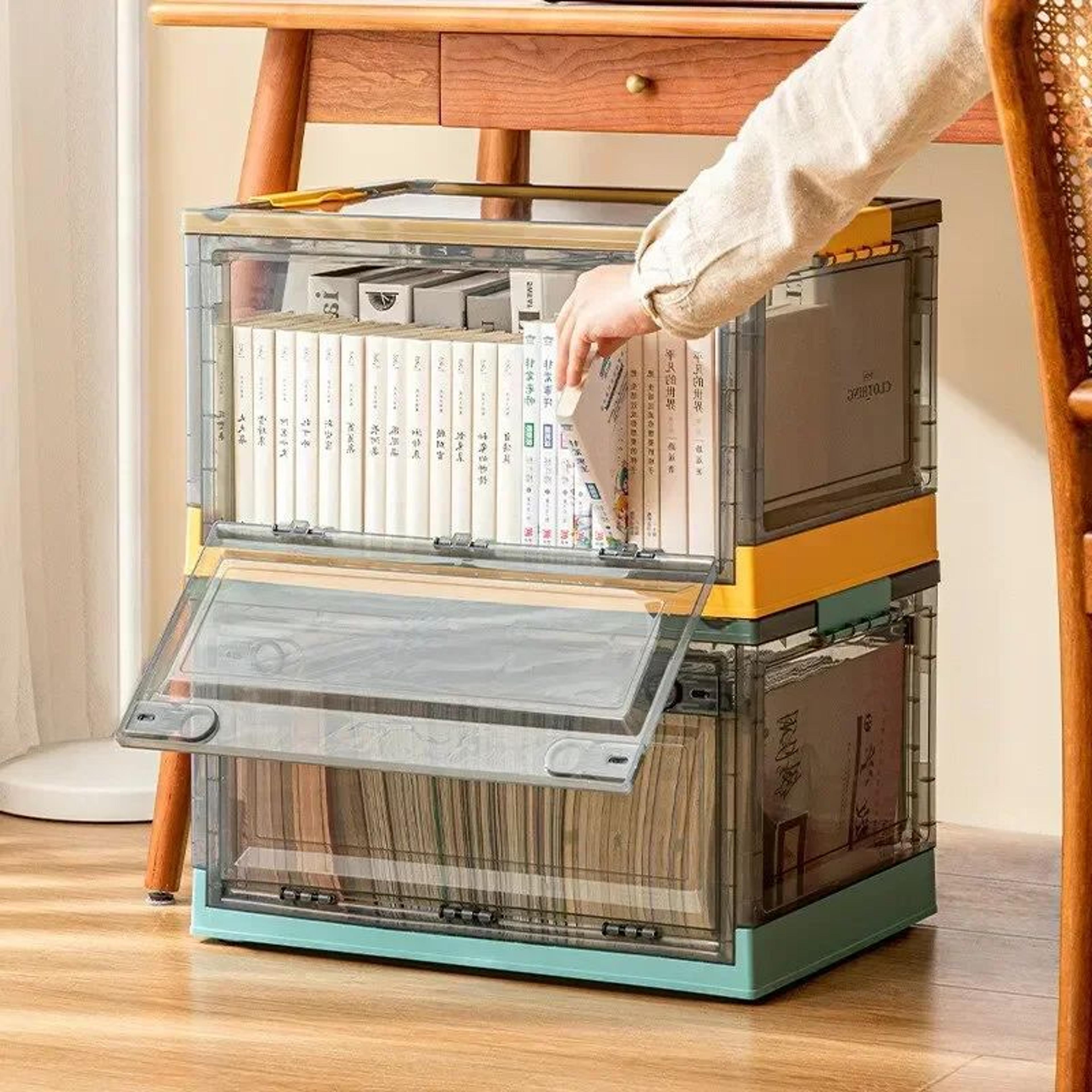 Foldable Transparent Storage Box Large Capacity Clothes Organizer 2